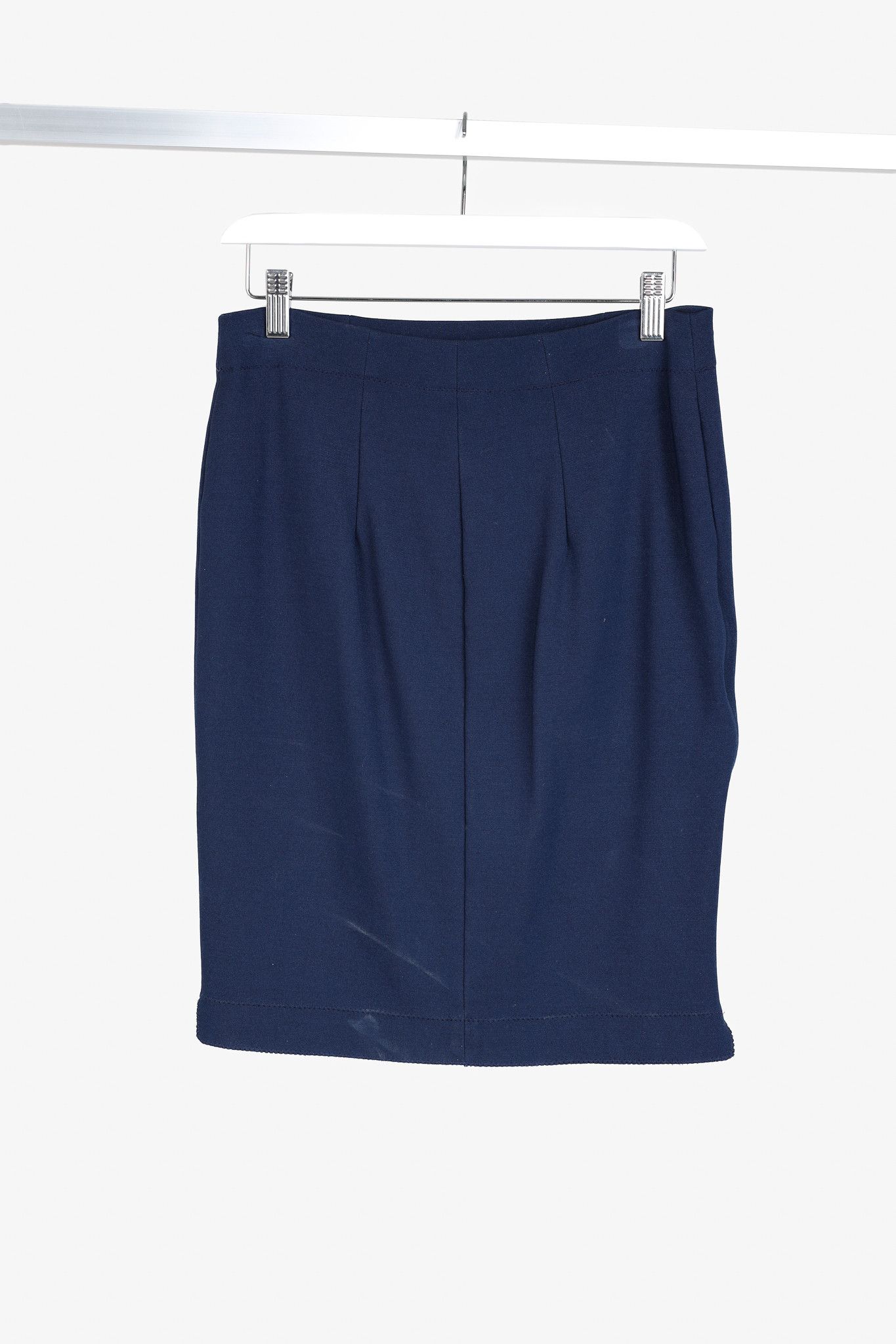 Marie Saint Pierre Marie Saint Pierre Louane Zipper Seam Navy Skirt Size 29" - 2 Thumbnail