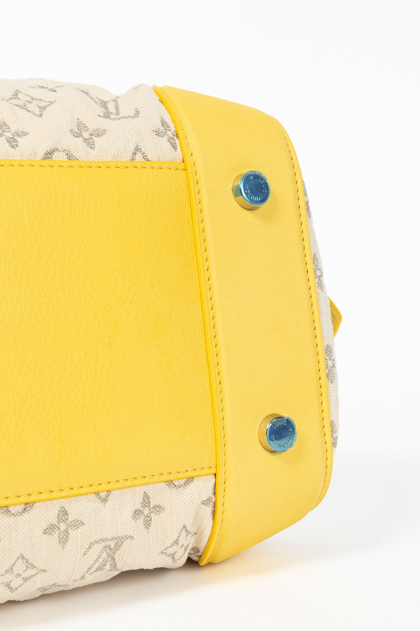 Louis Vuitton Louis Vuitton SS/12 Squat MM Denim Jaune Handbag Size ONE SIZE - 6 Thumbnail