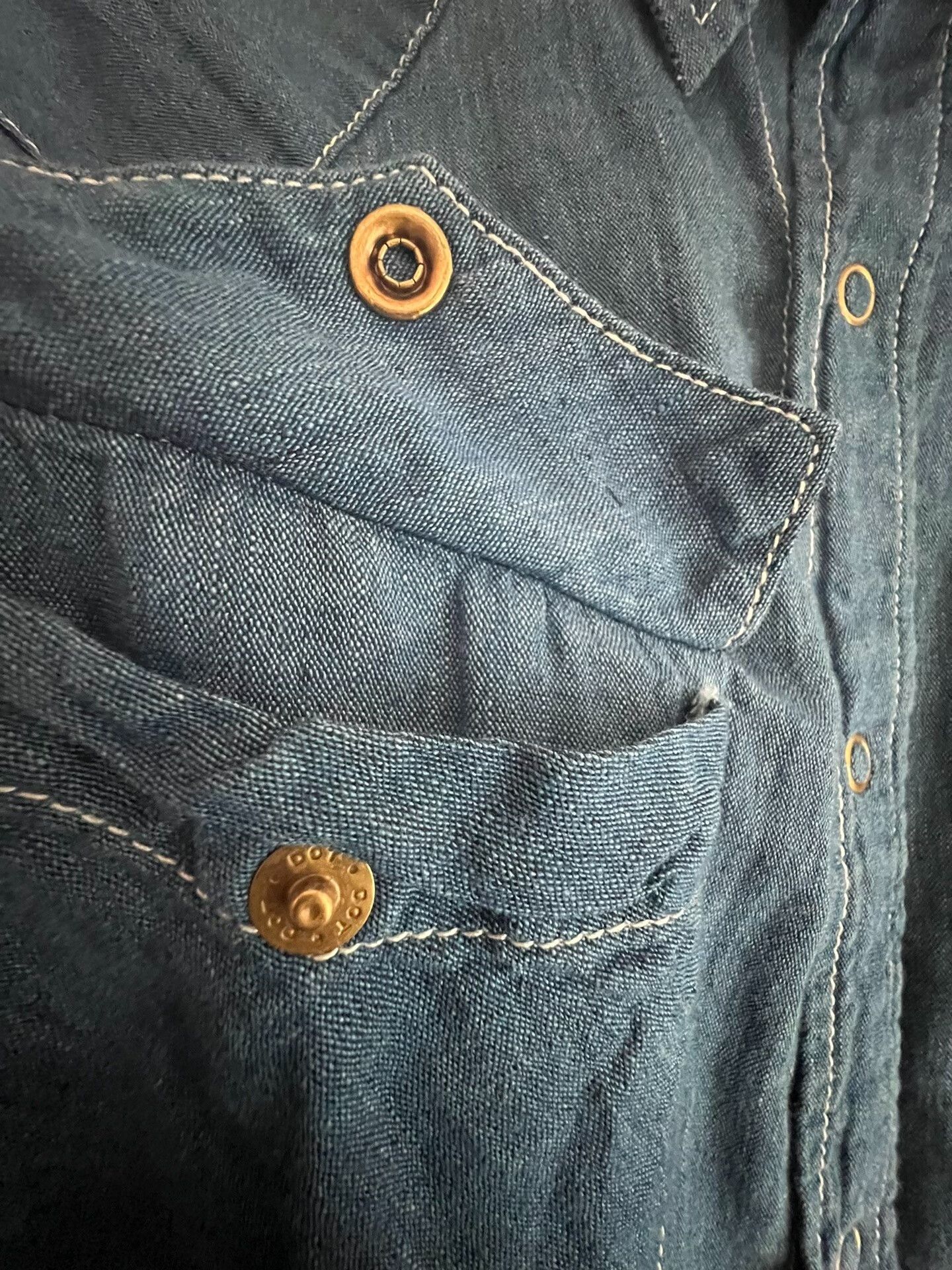 Visvim visvim 2015 Indigo Selvedge Cotton-Linen Shirt Size US M / EU 48-50 / 2 - 6 Thumbnail