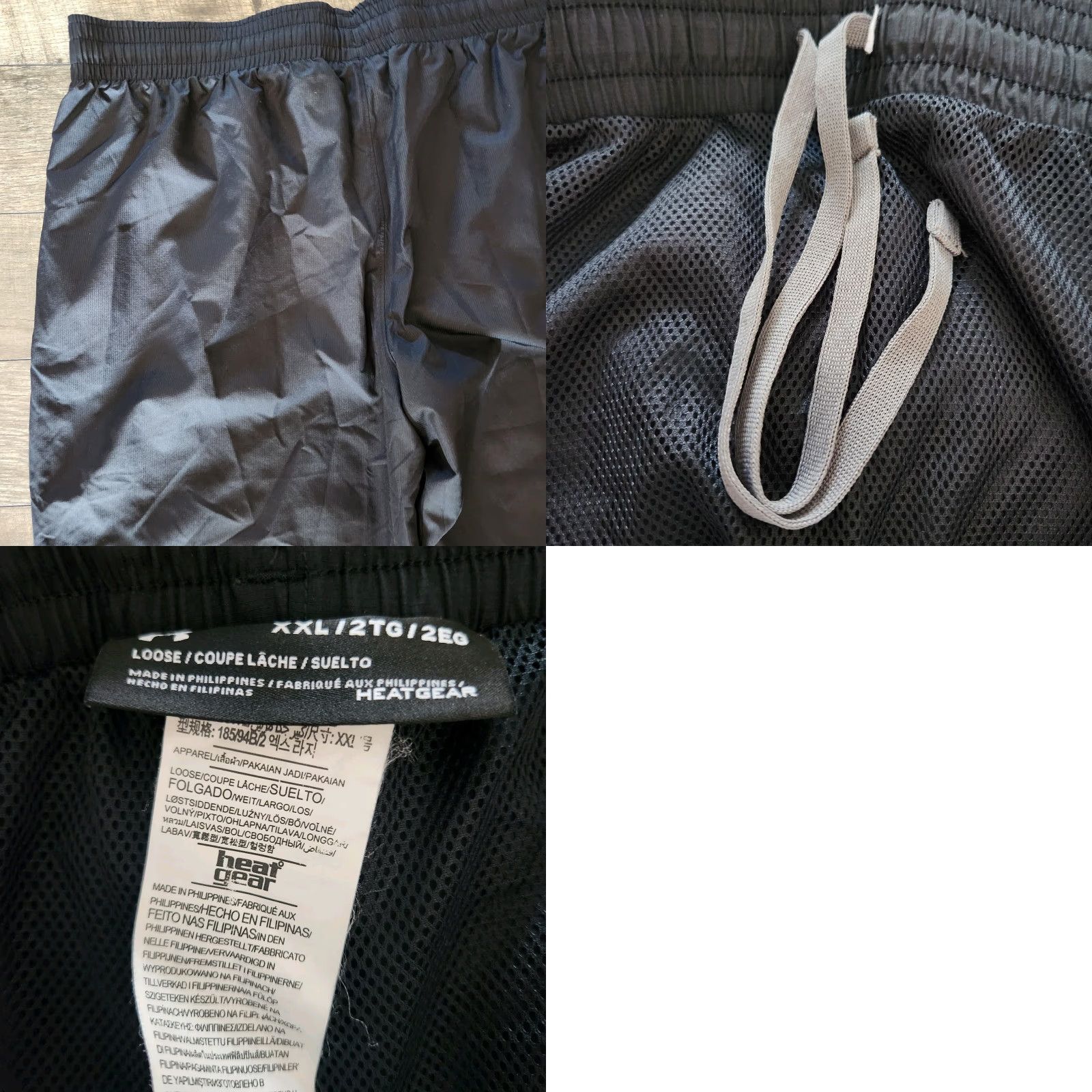 Under Armour Under Armour Pants Mens 2XL Black Water Repellent Wide Leg Loose Fit Heatgear Pants Mens 2XL Black Size US 39 - 9 Thumbnail