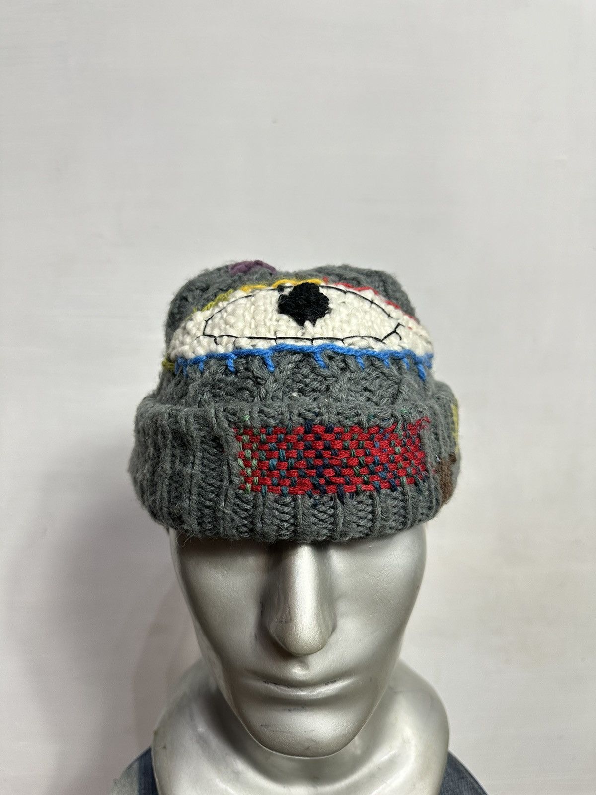 Handmade Custom Made Nice Design Art Knitted Eye Beanie Hats Size ONE SIZE - 1 Thumbnail