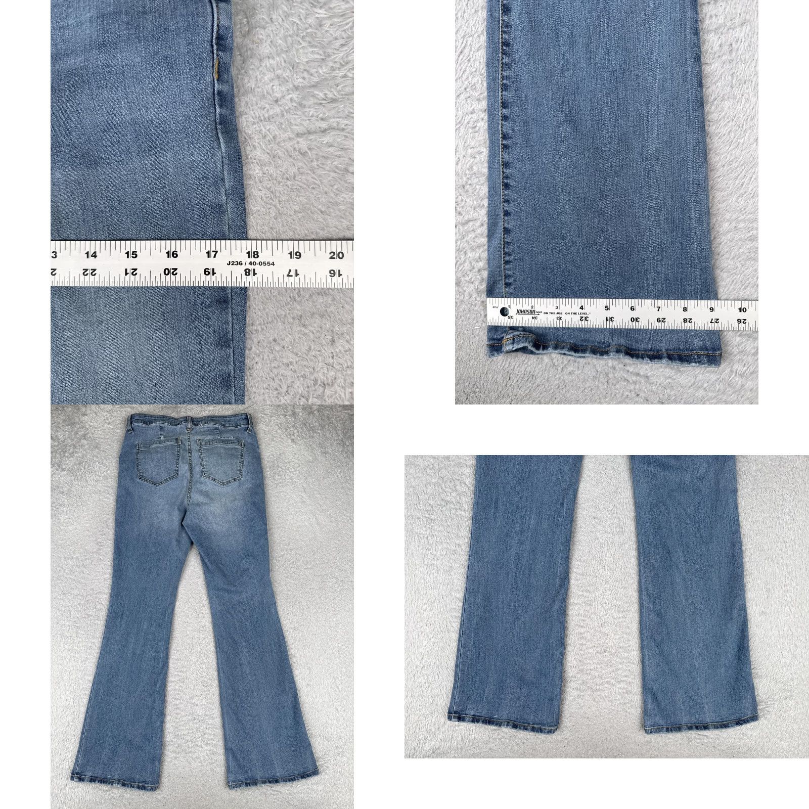 Vintage Time And Tru Jeans Womens 12 Blue Medium Wash Flare Regular Size 30x31 Denim Stretch 5-Pocket Pocket Jeans Womens Men’s? Size 34" / US 12 / IT 48 - 9 Thumbnail