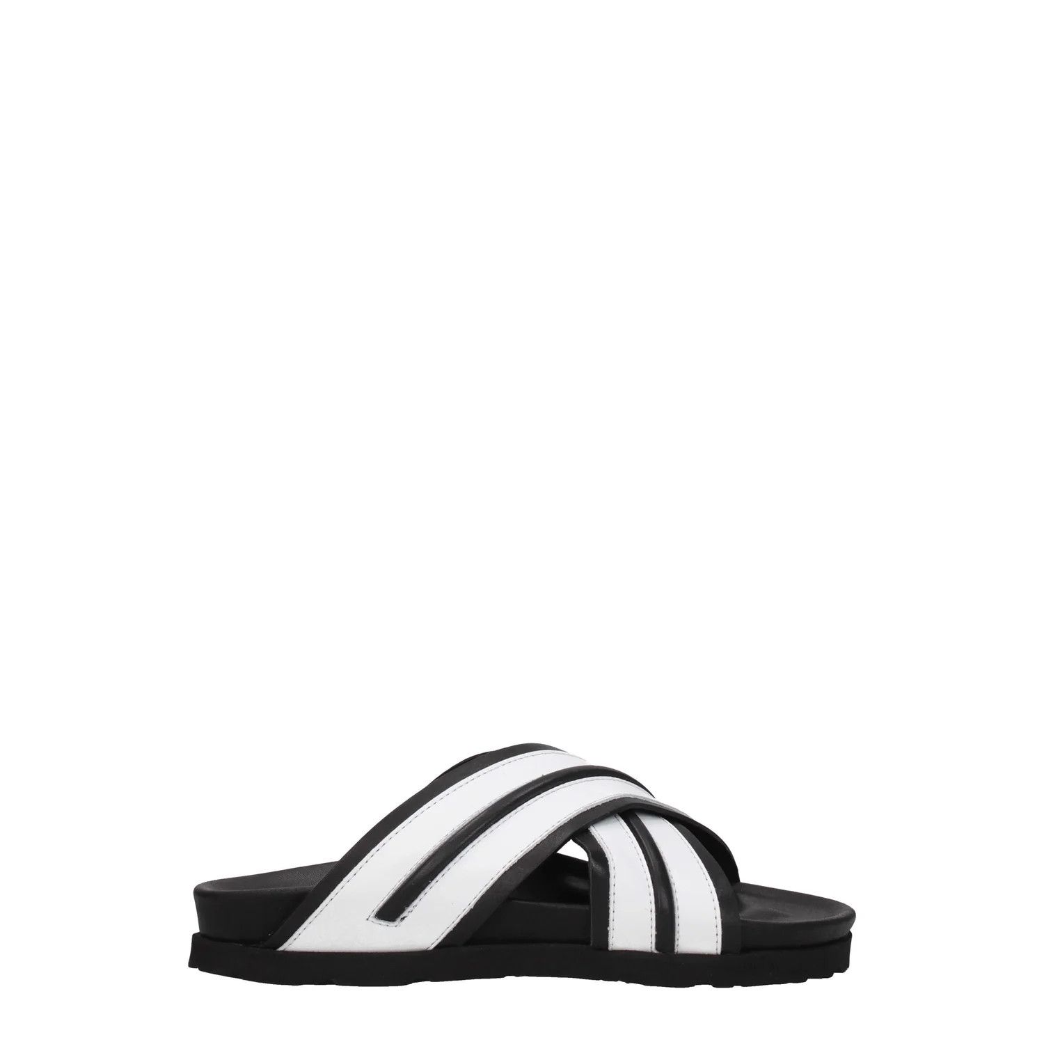 Palm Angels ob1o1e1124 Leather Slippers in Black White Size US 6 / IT 36 - 1 Thumbnail