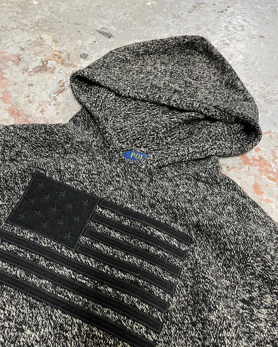 Polo Ralph Lauren Ralph Lauren Grey Wool USA Flag Patch Hoodie Size US XS / EU 42 / 0 - 5 Thumbnail