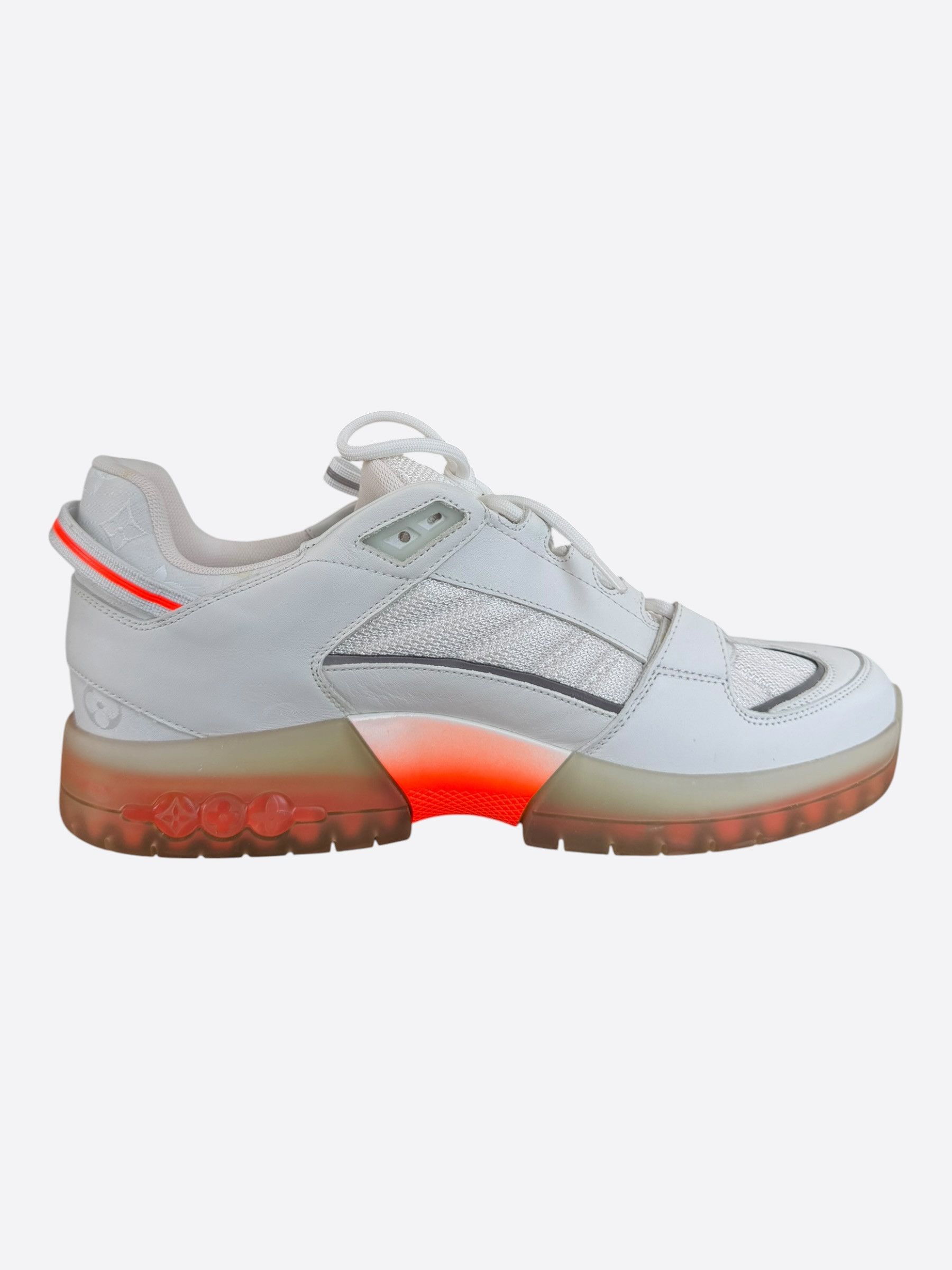 Louis Vuitton Louis Vuitton Lucien Clarke White & Orange 'A View' Sneakers Size US 9.5 / EU 42-43 - 5 Thumbnail