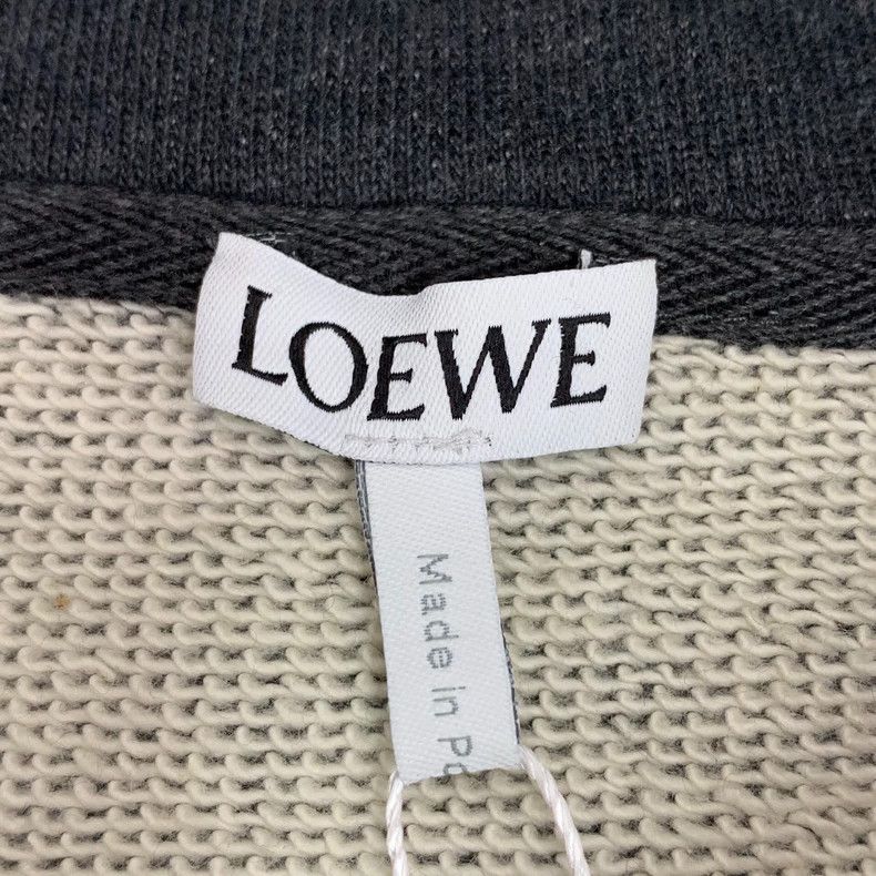Loewe LOEWE Black logo leather cotton hooded pull cord long slee Size XS / US 0-2 / IT 36-38 - 6 Thumbnail