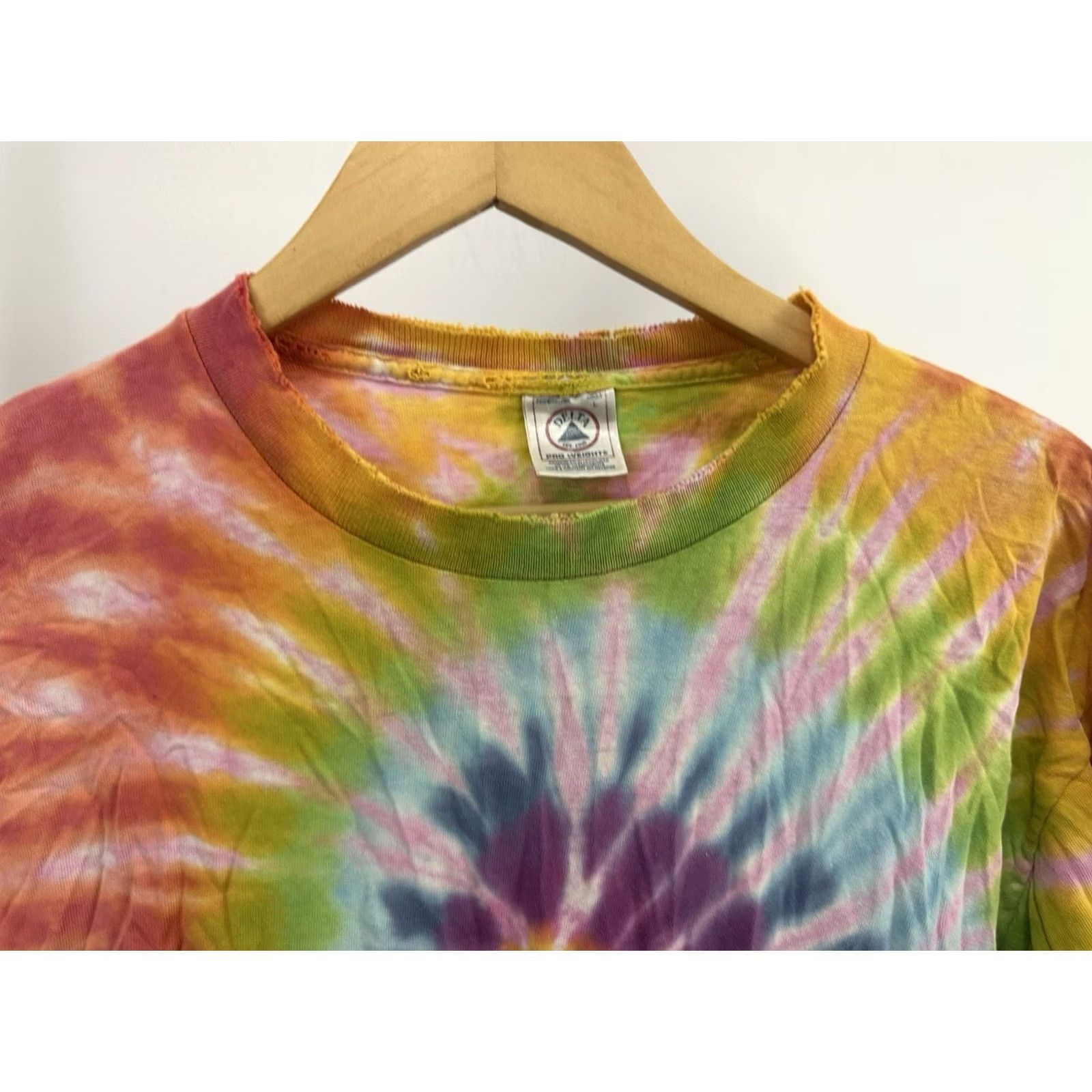Delta VTG Delta T-Shirt Long Sleeve L Multicolor Distressed Thrashed Worn Cotton Grunge 90s Workwear Mens Size US L / EU 52-54 / 3 - 4 Thumbnail