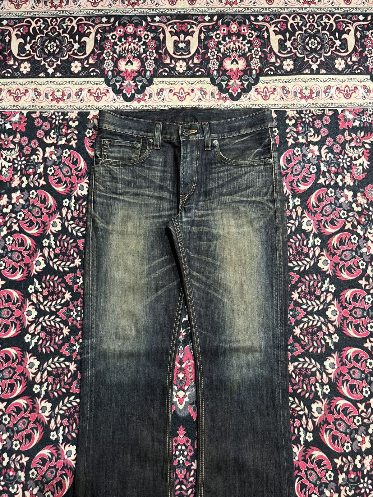 Edwin Vintage Edwin 512 Made in Japan Dark Washed Flare Jeans Size US 31 - 3 Thumbnail