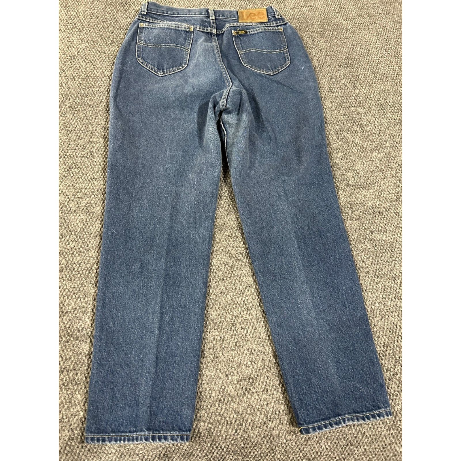 Lee VINTAGE Lee Jeans Womens 16 Straight Denim 5-Pocket Blue High Rise 28in Inseam Made in USA Mens? Wait. Size 38" / US 16 / IT 52 - 5 Thumbnail