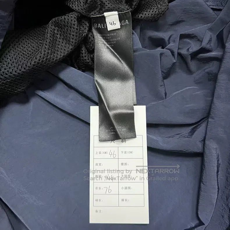 Balenciaga Balenciaga Deep Blue Mastercard Logo Collar Windbreaker Ja Size US S / EU 44-46 / 1 - 4 Thumbnail