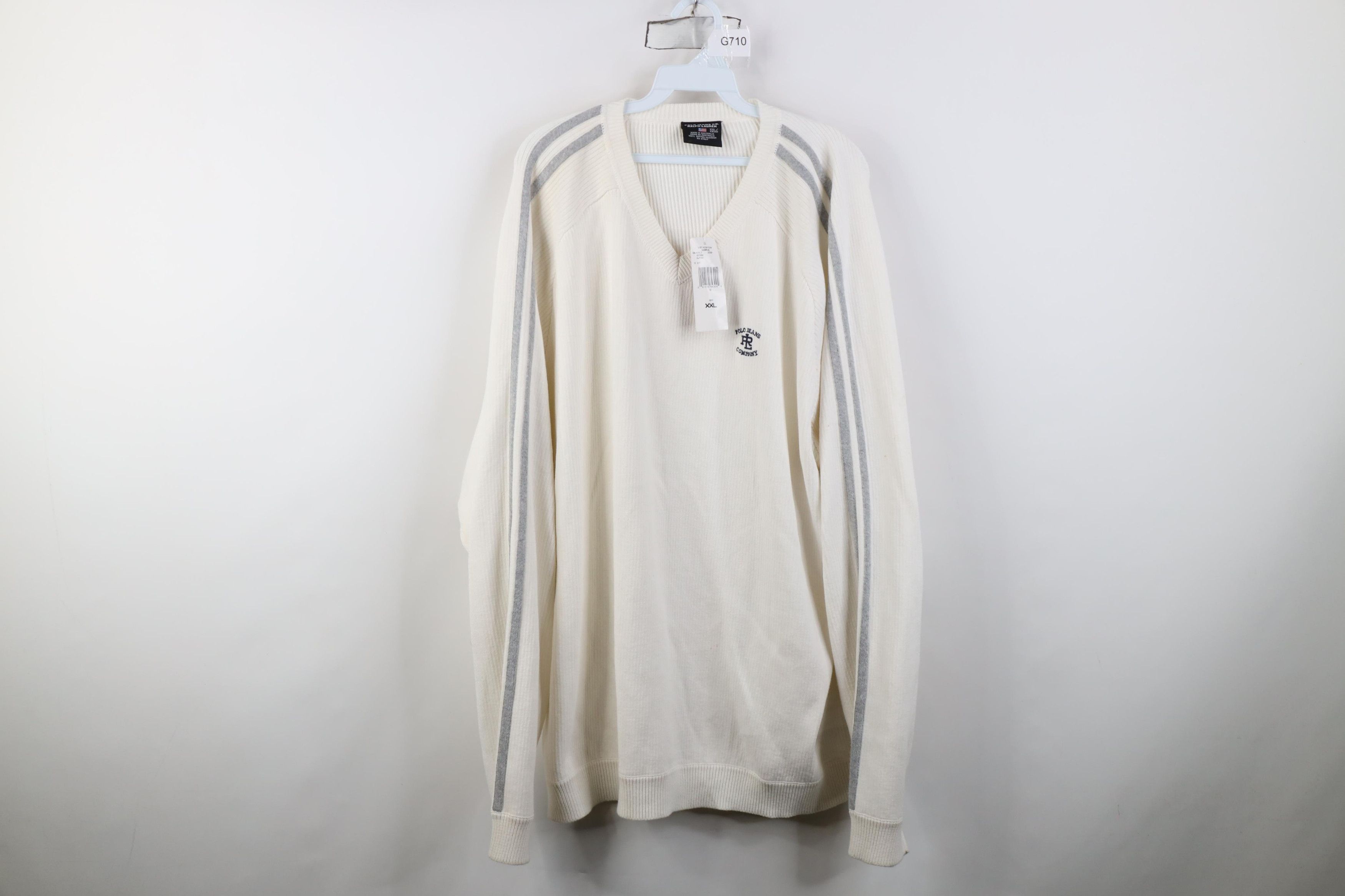 Polo Ralph Lauren Deadstock Vintage 90s Ralph Lauren Ribbed Knit Sweater Size US XXL / EU 58 / 5 - 1 Thumbnail