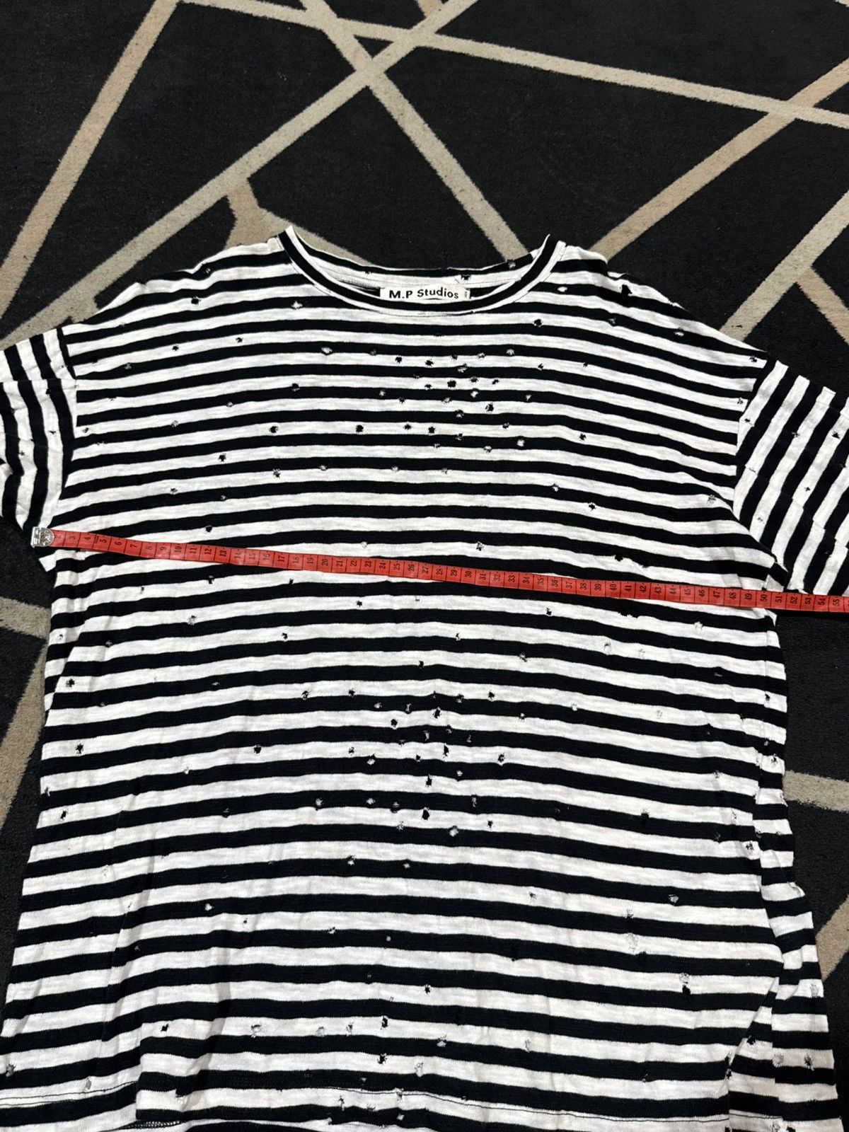 Japanese Brand Striped Distressed SS18 MP Studio Tees Size US M / EU 48-50 / 2 - 7 Thumbnail