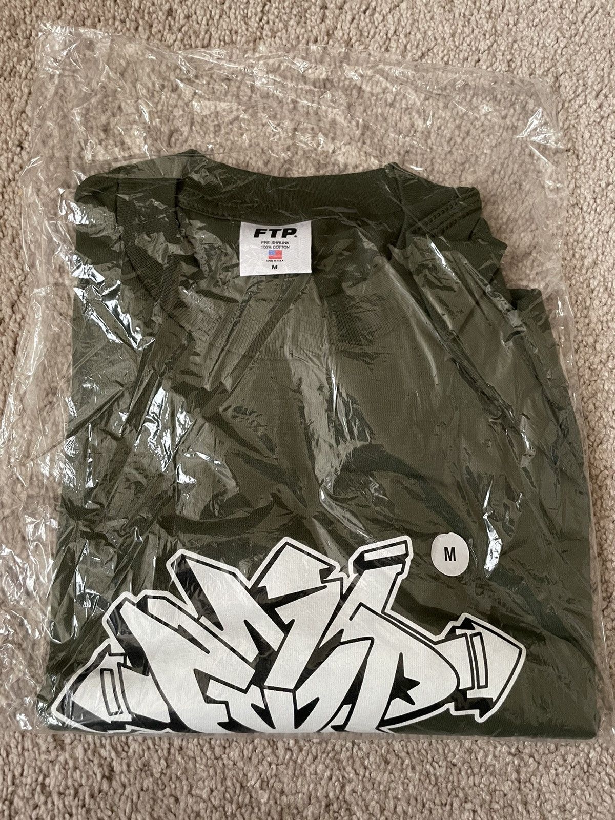 Fuck The Population FTP Stash Tee (Olive) Size US M / EU 48-50 / 2 - 2 Thumbnail