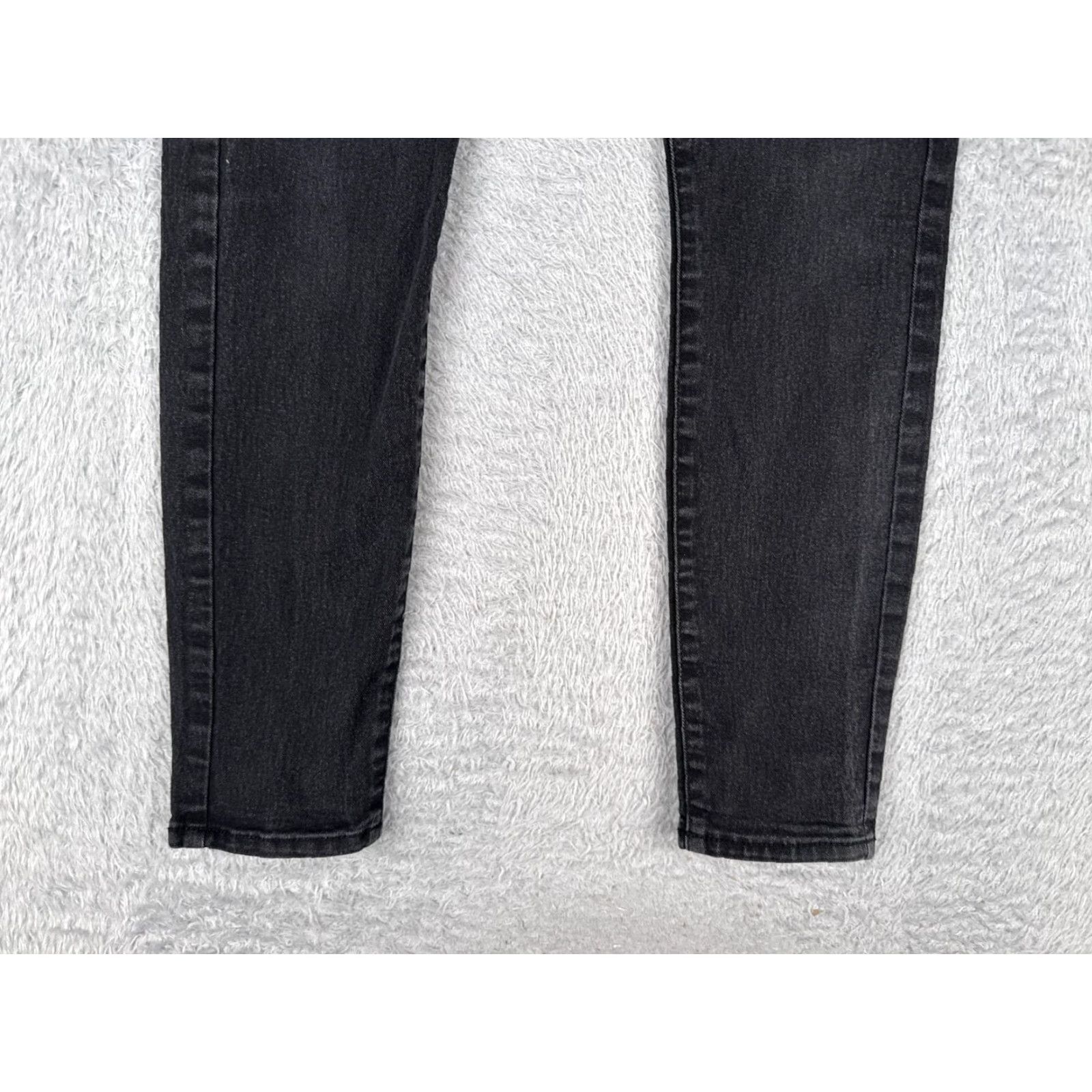 Old Navy Old Navy Jeans Womens 6 Black Denim Pull On Super Skinny Mid Rise Cotton 29x28 Size 28" / US 6 / IT 42 - 2 Thumbnail