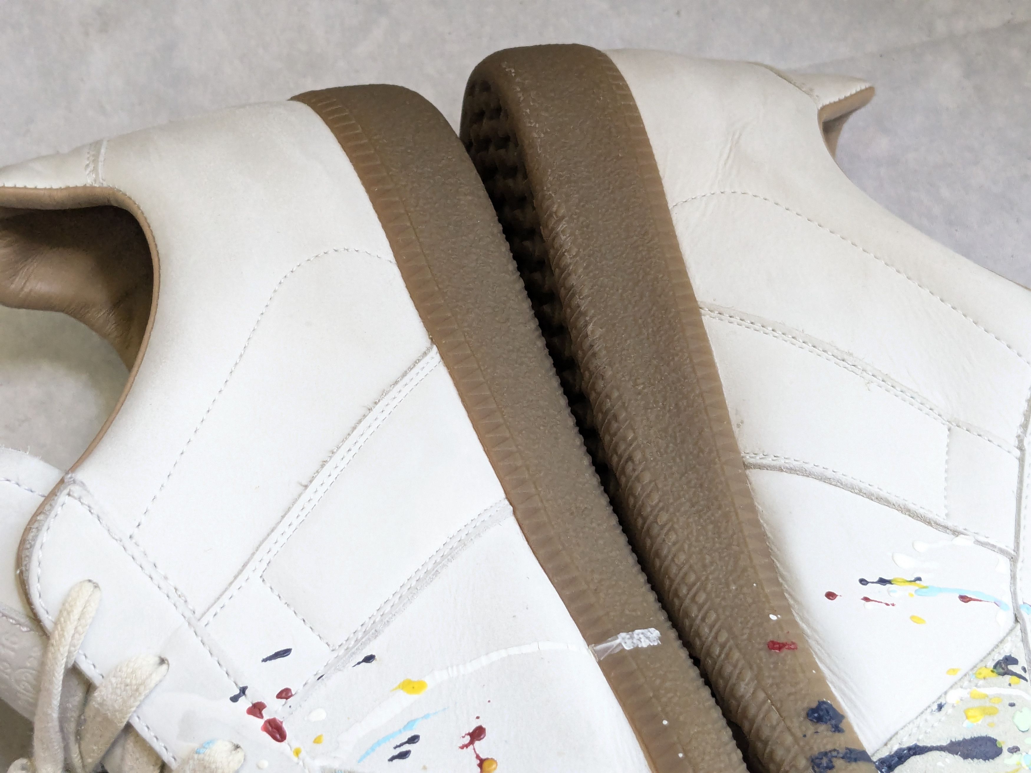 Maison Margiela Maison Margiela Replica GAT Paint Splatter 12 45 Low Top Gum Size US 12 / EU 45 - 12 Thumbnail
