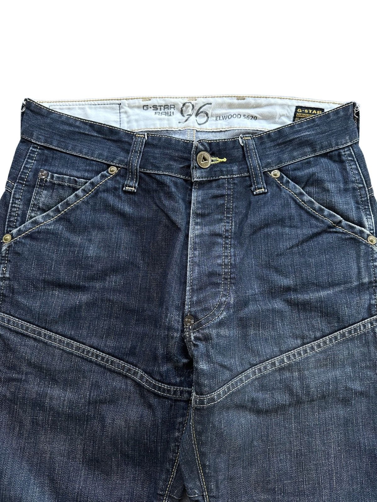 G-Star Rare BuckleBack G Star Raw Double Knee Denim Jeans 96 Elwood Size US 30 / EU 46 - 2 Thumbnail