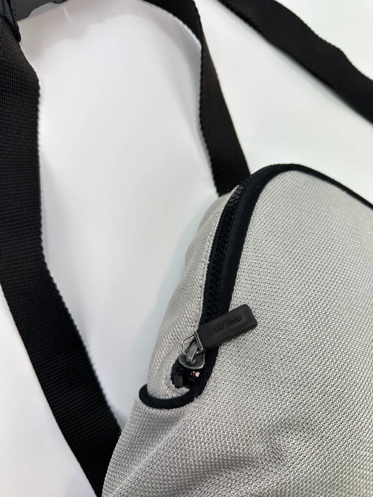 Miu Miu Miu Miu SS99 Grey Mesh 2in1 Chest Bag Backpack Size ONE SIZE - 8 Thumbnail