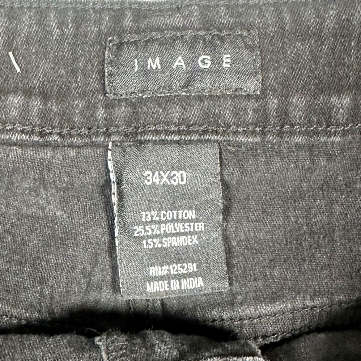 Denime IMAGE Mens Black Denim Jeans Straight Fit Size 34x30 Pants Size US 34 / EU 50 - 5 Thumbnail