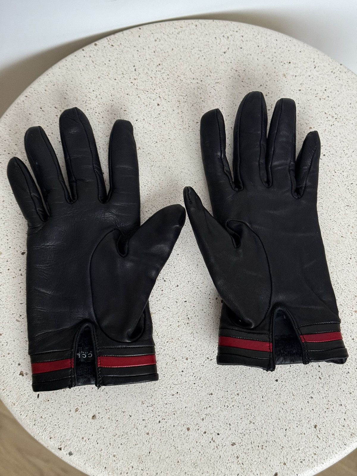 Gucci × Vintage Gucci Vintage Black Leather Gloves Size ONE SIZE - 2 Thumbnail
