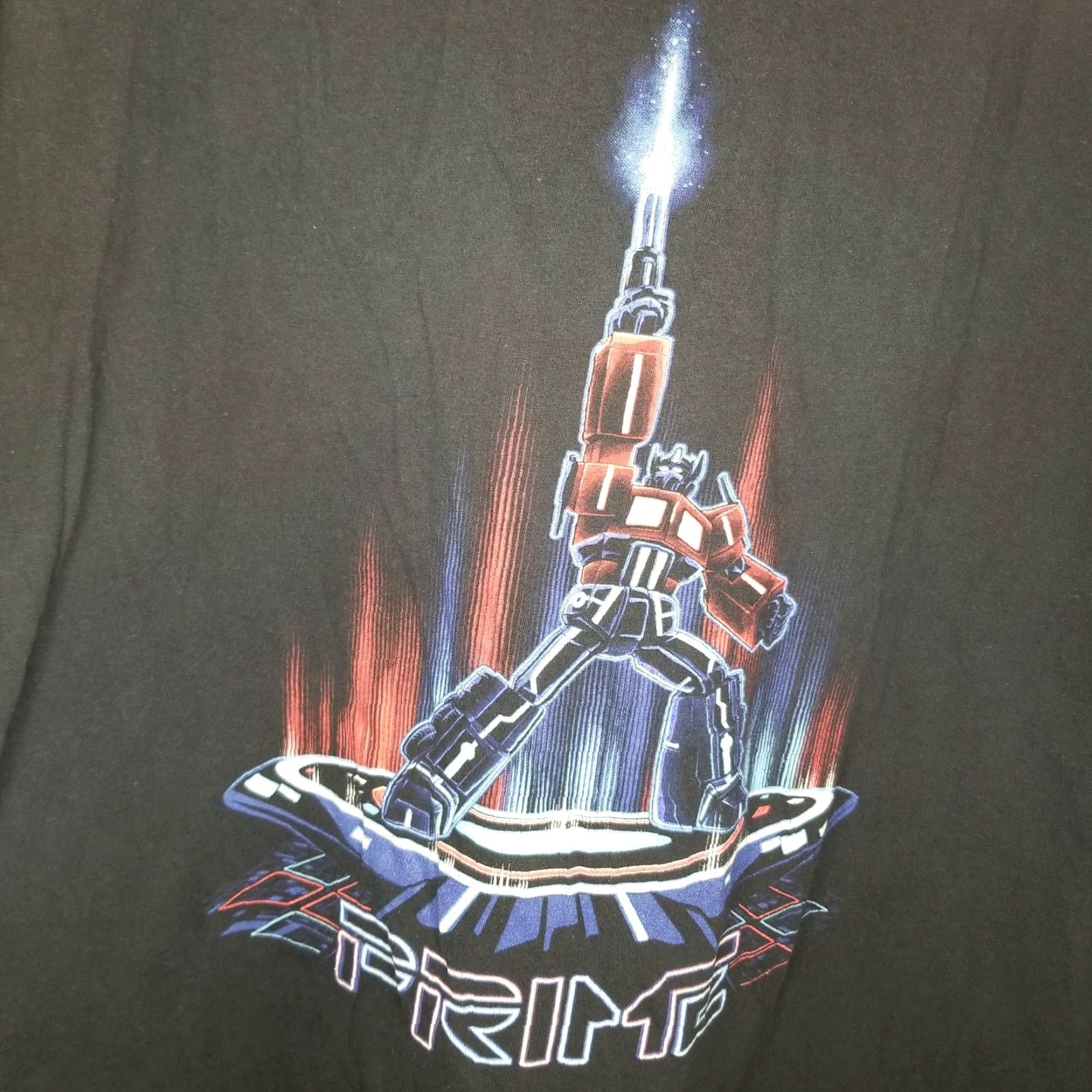 Gildan VINTAGE Gildan Optimus Prime Graphic T-Shirt 2XL Black Mens Size US XXL / EU 58 / 5 - 2 Thumbnail
