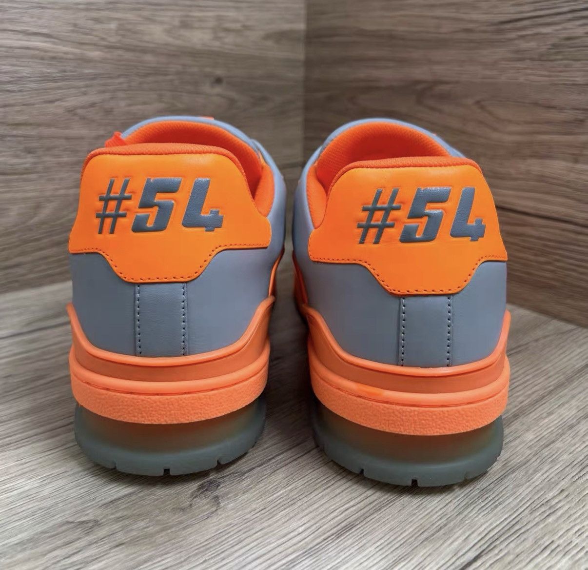 Louis Vuitton Louis Vuitton Trainer Grey & Orange Sneakers J41 Size US 8.5 / EU 41-42 - 5 Thumbnail