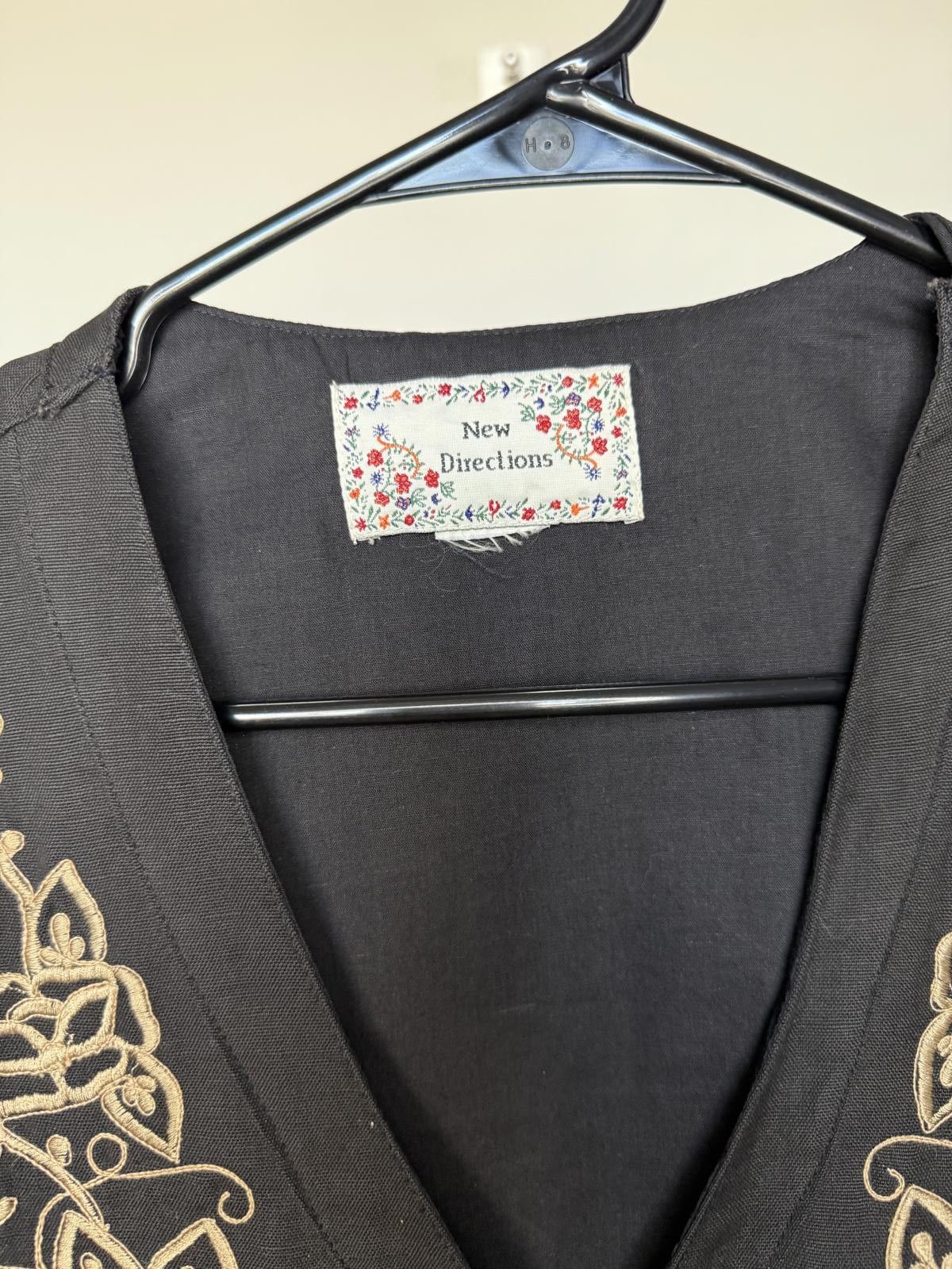 Designer Vintage 90s Black Floral Embroidered Vest Size S / US 4 / IT 40 - 4 Thumbnail