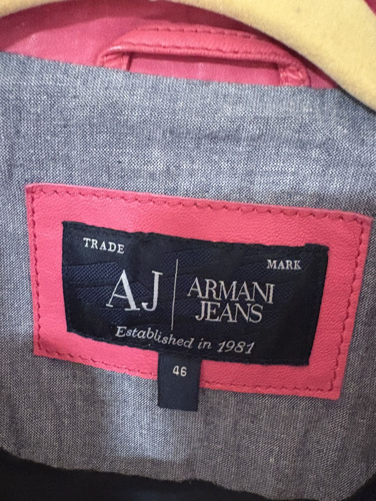 Armani Vintage Armani pink leather jacket Size XL / US 12-14 / IT 48-50 - 3 Thumbnail
