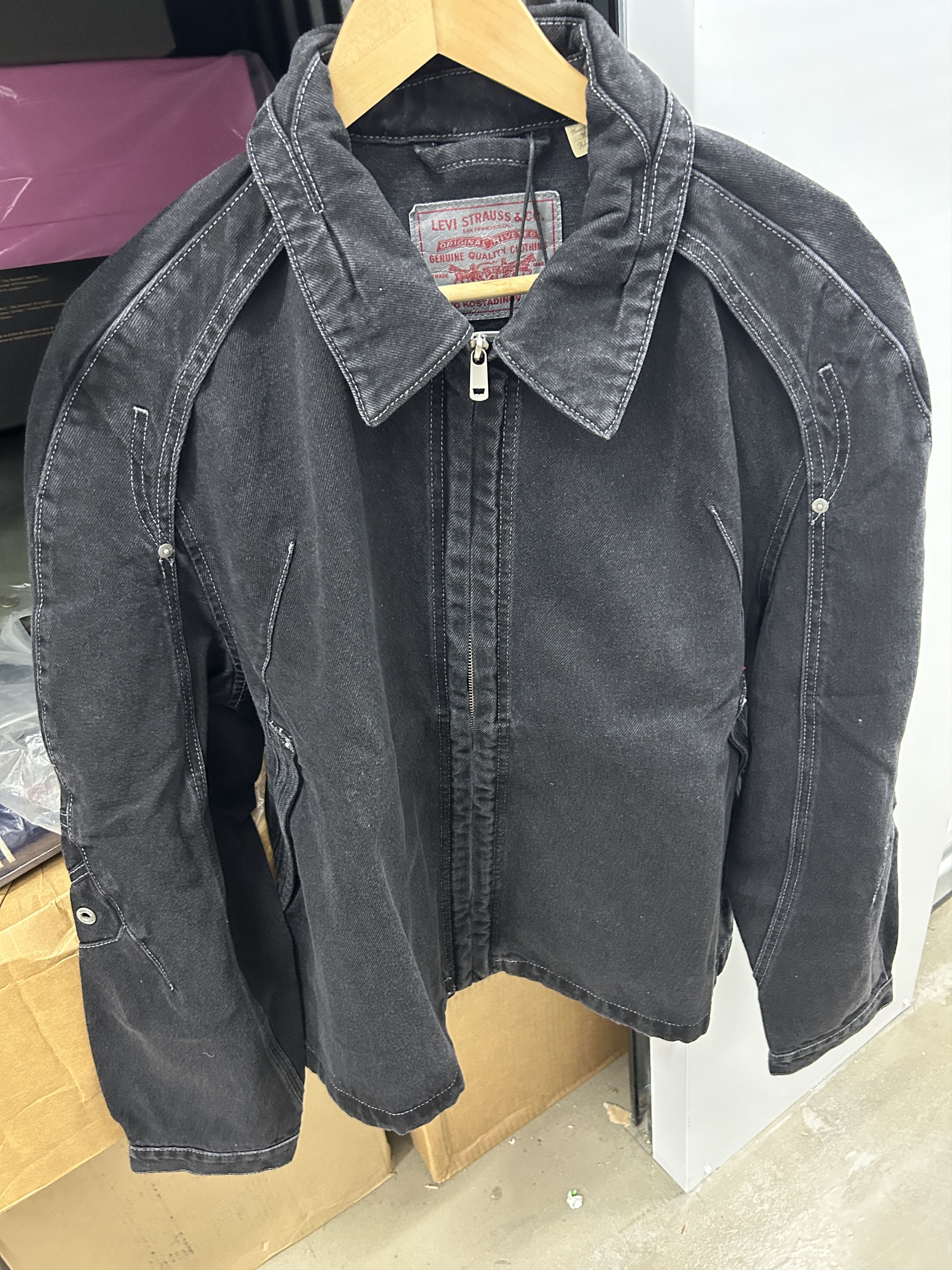 Kiko Kostadinov × Levi's Levi's Articulate Darted Jacket – Black Denim Size US M / EU 48-50 / 2 - 1 Thumbnail