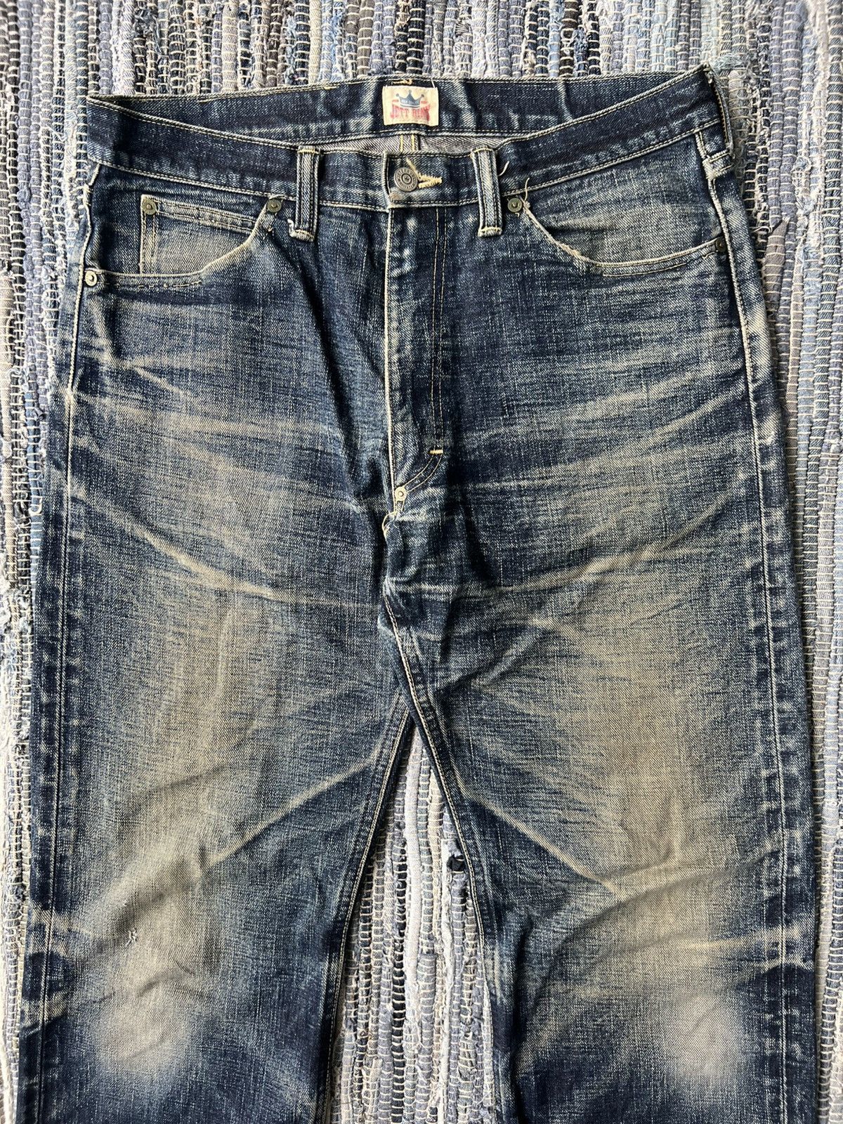 Samurai Jeans Vintage Jett Rink Texas 🇯🇵 Beautiful Fade Wear Selvaged Denim Size US 33 - 5 Thumbnail