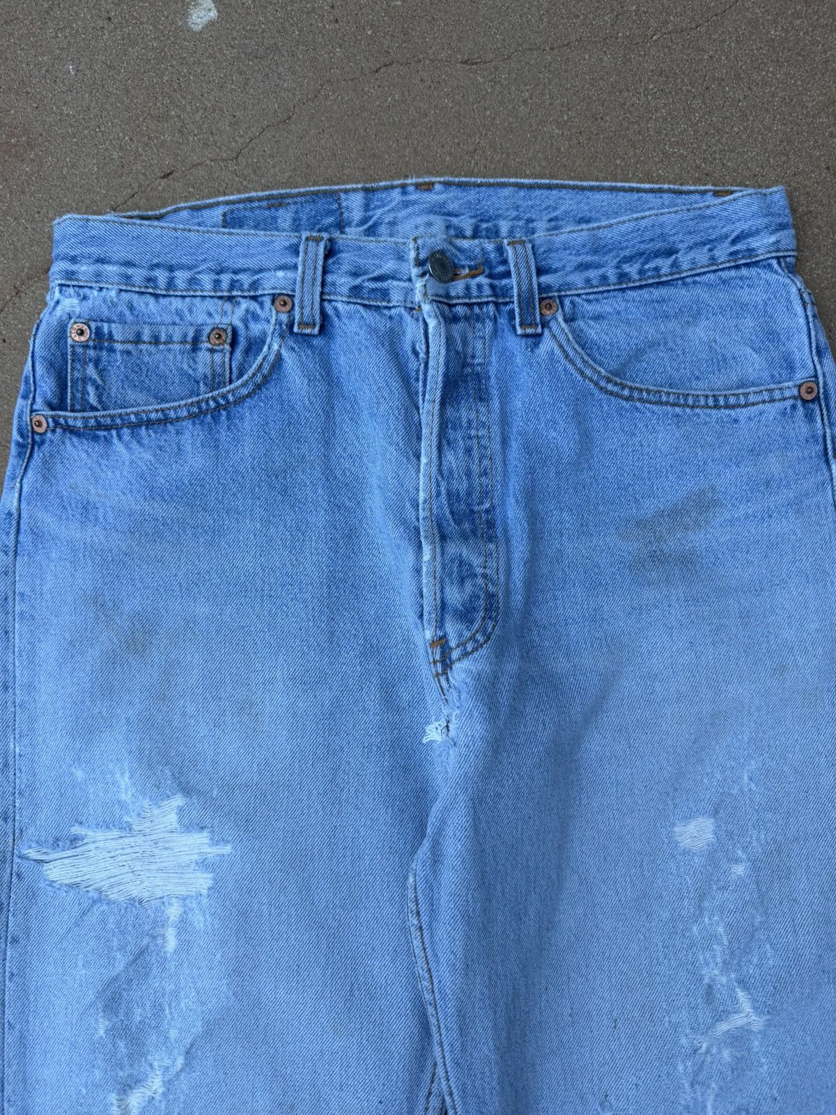 Levi's Vintage 90s Levis 501xx Buttonfly Straight Denim Jeans 31x29 Size US 31 - 4 Thumbnail