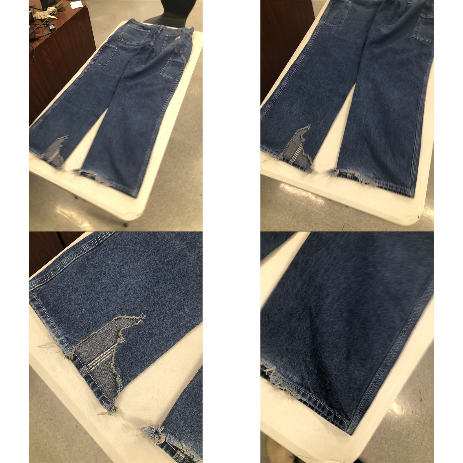 Carhartt Carhartt Jeans Mens 37x33.5 Blue Denim Carpenter Pants Dungaree Fit 382-83 Vintage No Size US 37 - 10 Thumbnail
