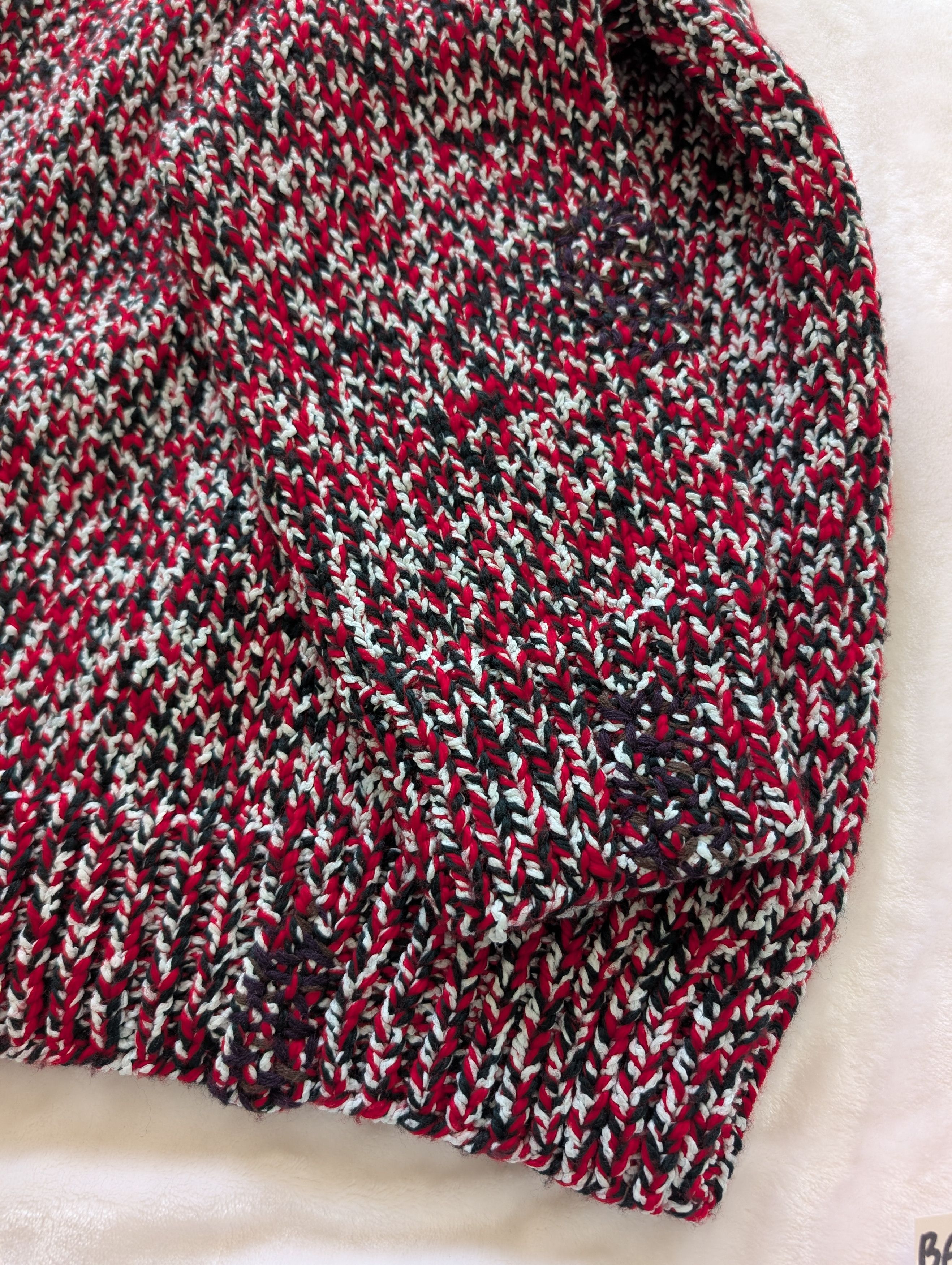 Maison Margiela New! $1680 Artisanal SS22 Wool-blend Hand Knit Red Sweater Size US M / EU 48-50 / 2 - 6 Thumbnail
