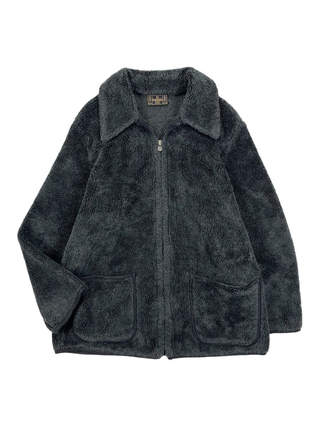 Fendi FENDI Grey Fleece Jacket Size S / US 4 / IT 40 - 6 Thumbnail