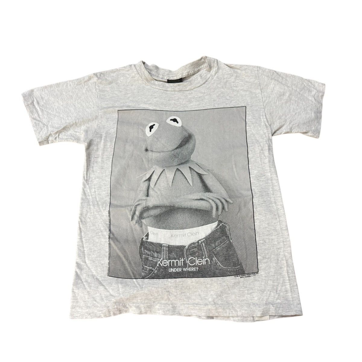 Vintage Vintage 90s Kermit Clein T Shirt Calvin Klein Parody Size US M / EU 48-50 / 2 - 1 Thumbnail
