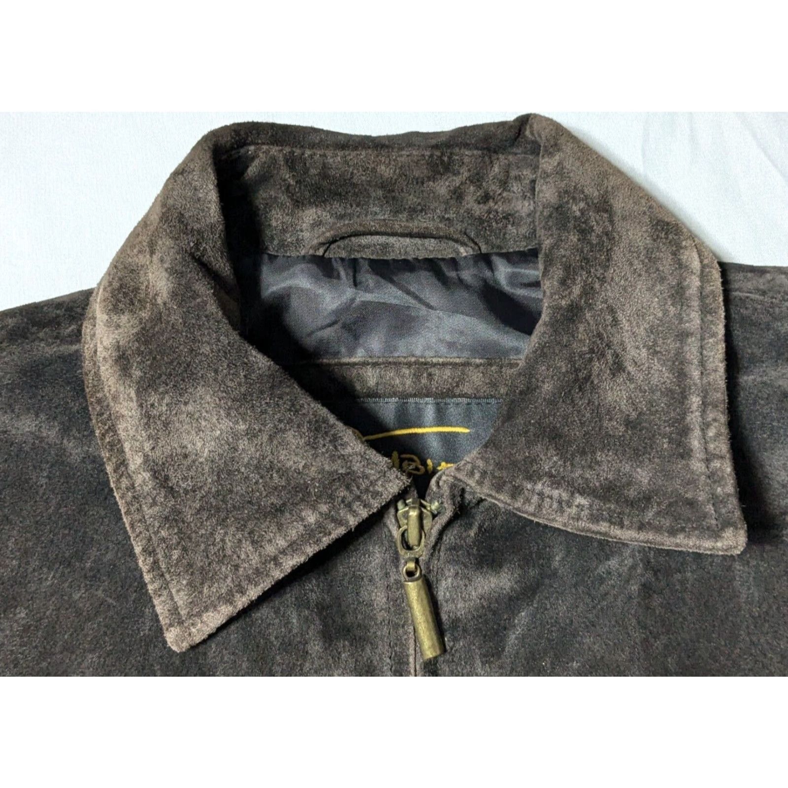 FABI VINTAGE Fabio LEATHER x ACRYLIC SLEEVES Women Medium Brown Mixed Material Jacket Size M / US 6-8 / IT 42-44 - 6 Thumbnail