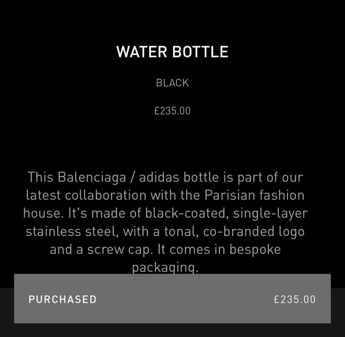 Adidas × Balenciaga Adidas Balenciaga Water bottle Size ONE SIZE - 3 Thumbnail