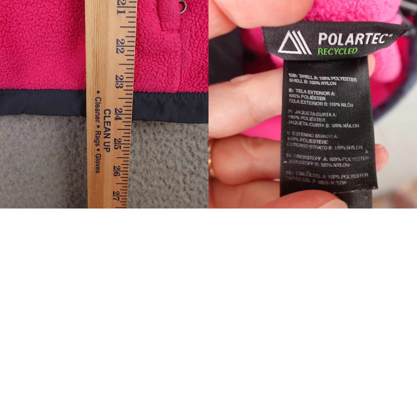 The North Face The North Face Denali Jacket Womens Small Pink Gray Polartec Full Zip Fleece Size S / US 4 / IT 40 - 10 Thumbnail