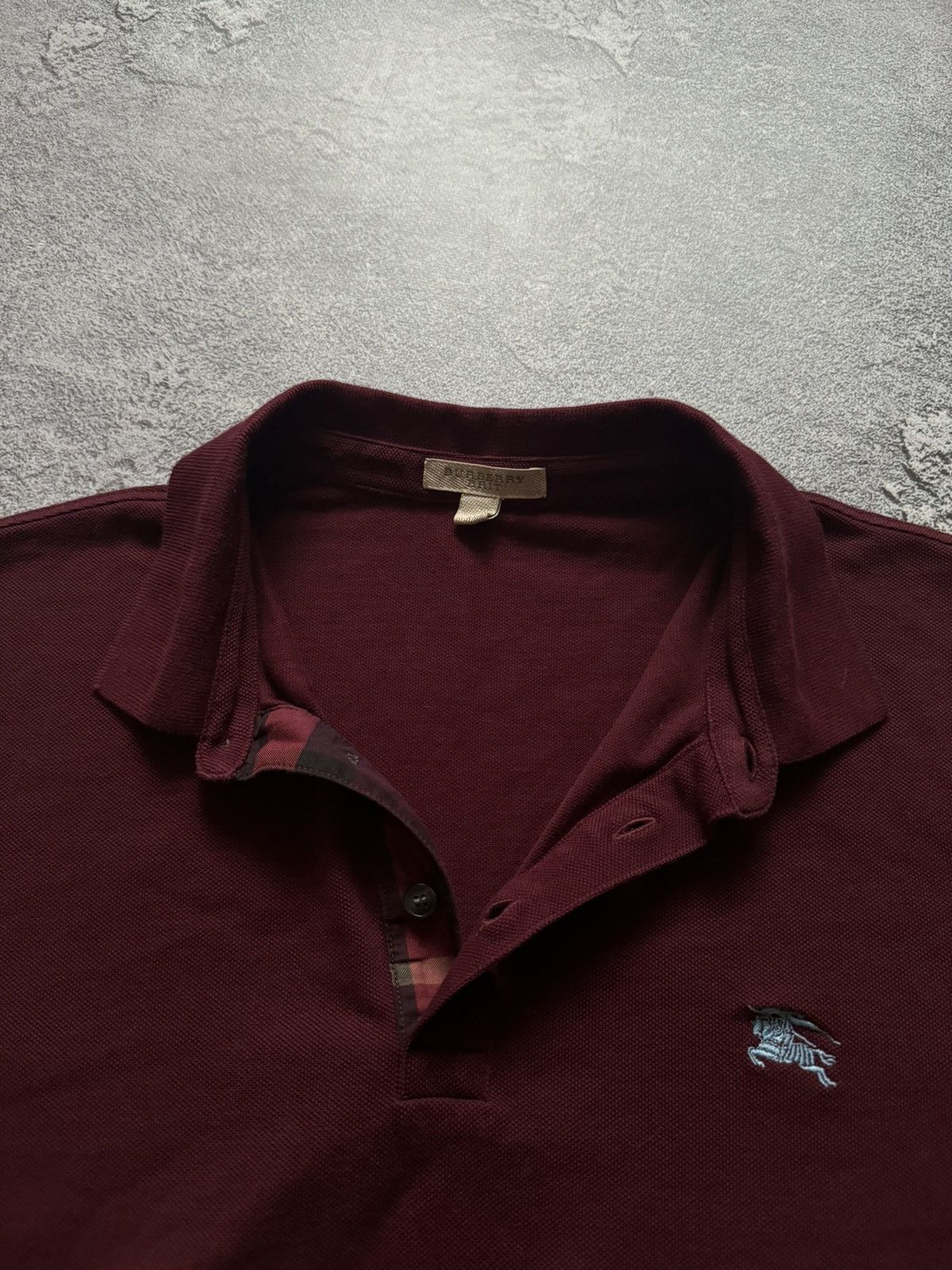 Burberry × Designer Burberry Brit M polo button up tee T-shirt burgundy MAN Size US M / EU 48-50 / 2 - 8 Thumbnail