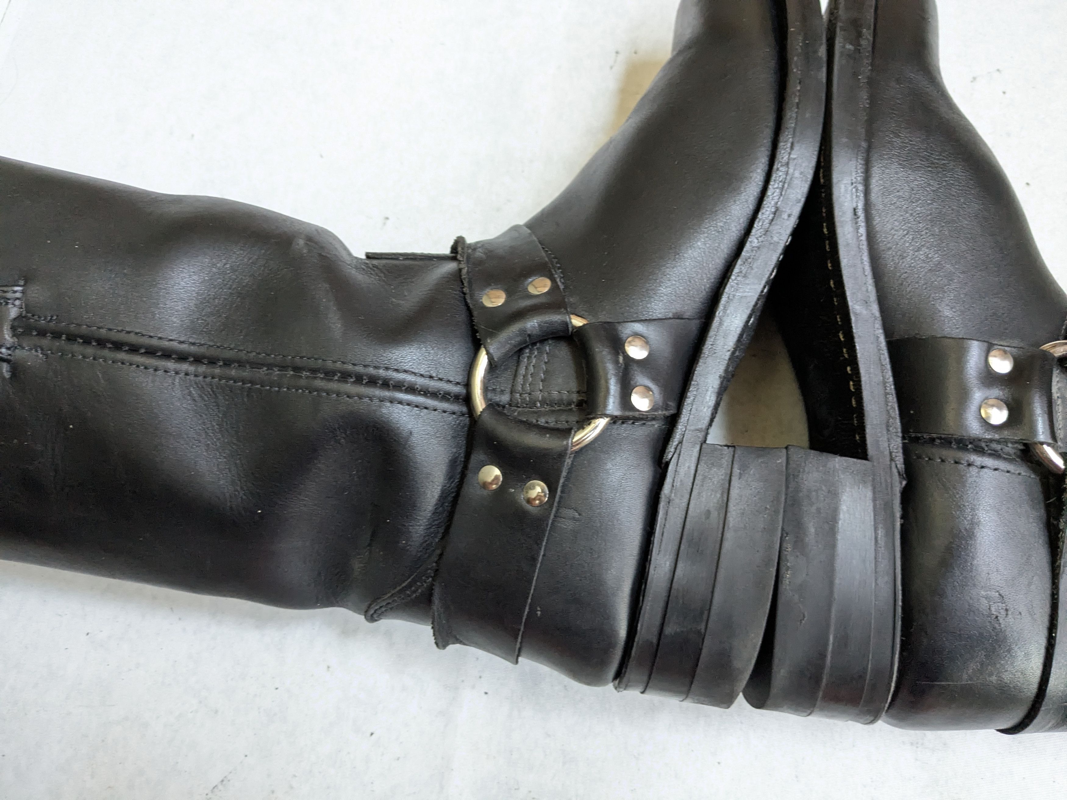 Frye Frye Harness Boots Black Leather 10.5 M Leather Buckle Size US 10.5 / EU 43-44 - 12 Thumbnail
