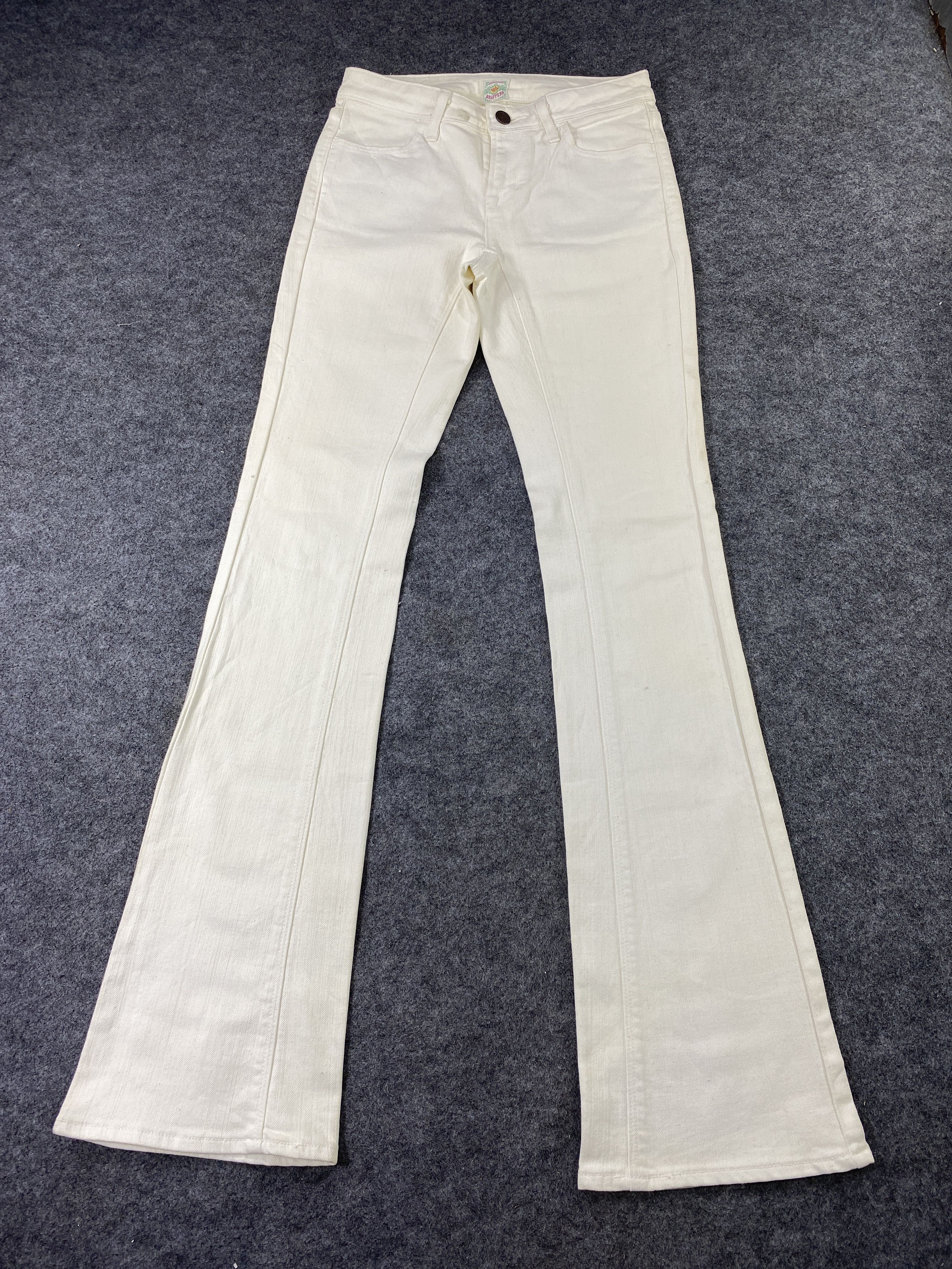 Japanese Brand Brappers Lasting Comfort White Flare Jeans-J1059 Size 27" / US 4 / IT 40 - 2 Thumbnail