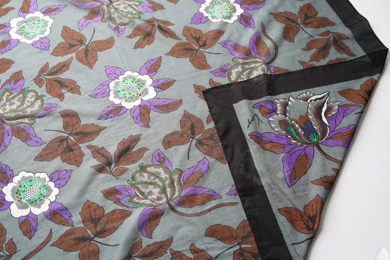 Kenzo KENZO size115*115cm 1970s Chinese Tang grass pattern oversi Size ONE SIZE - 6 Thumbnail