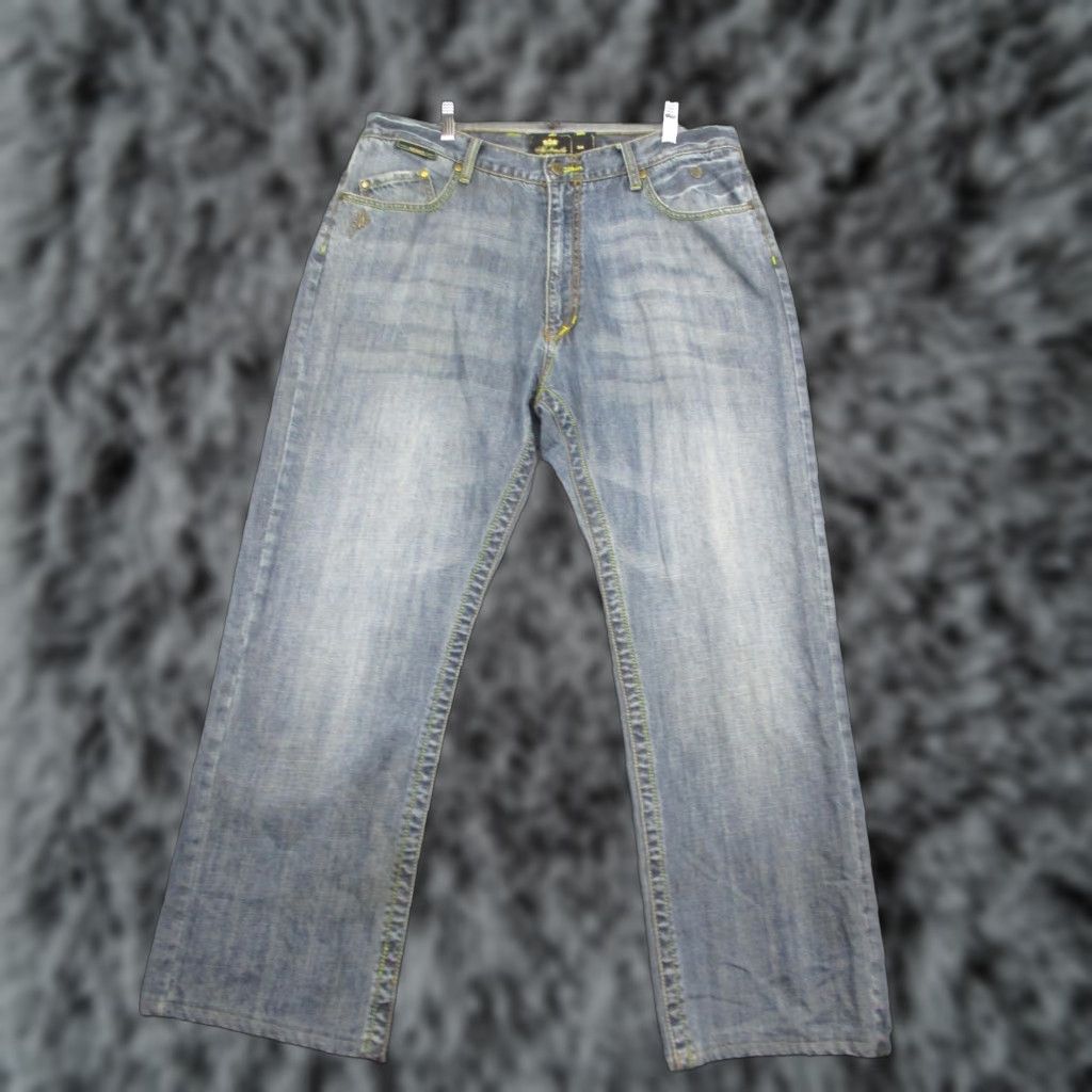 Akademiks Akademiks Jeans Mens 38 Straight Leg Embroidered Back Pockets Distressed Denim 3 Size US 38 / EU 54 - 1 Thumbnail