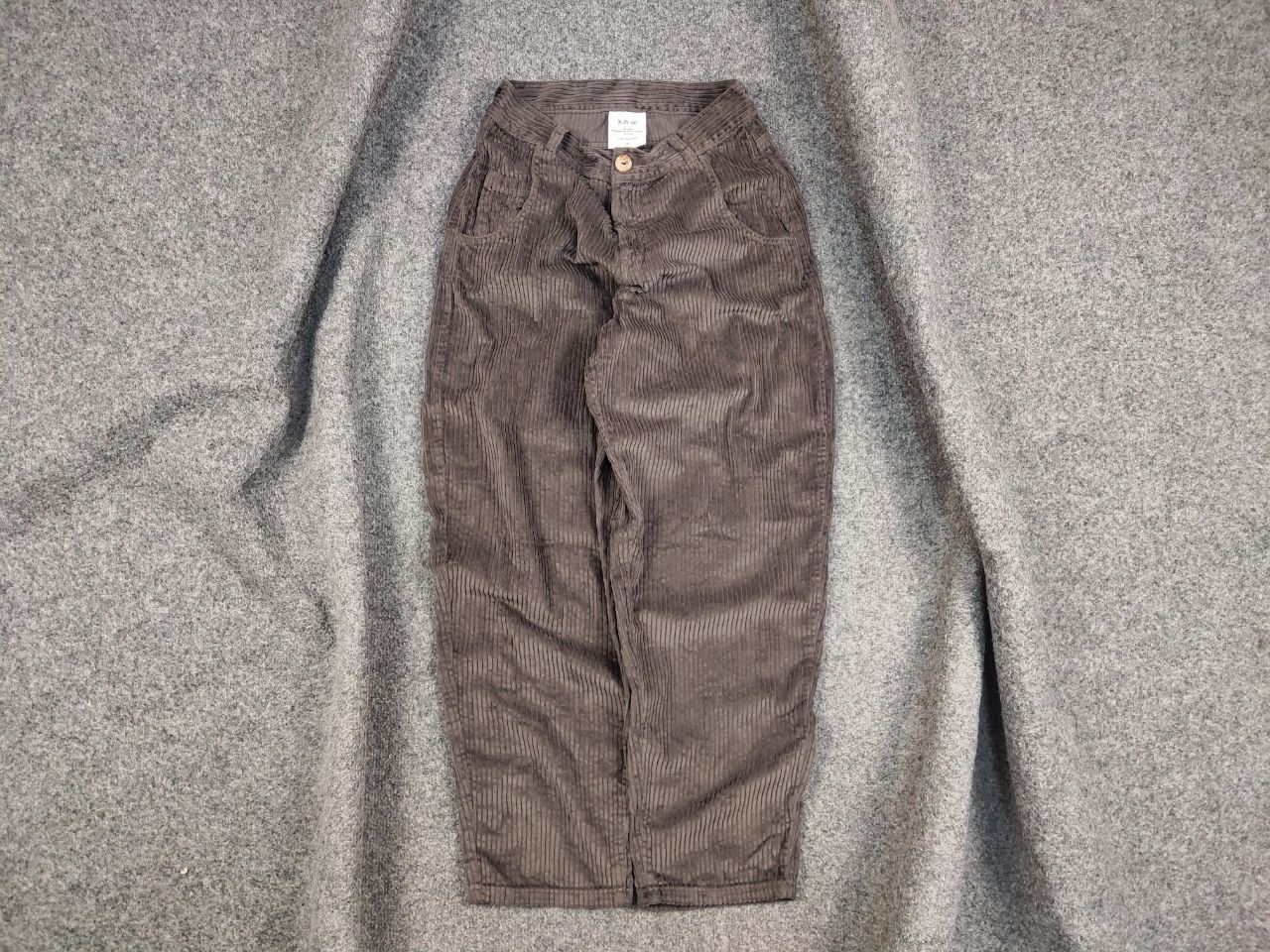 Japanese Brand Play Up Design Mom Baggy Corduroy Women's Pants Size 28" / US 6 / IT 42 - 1 Thumbnail