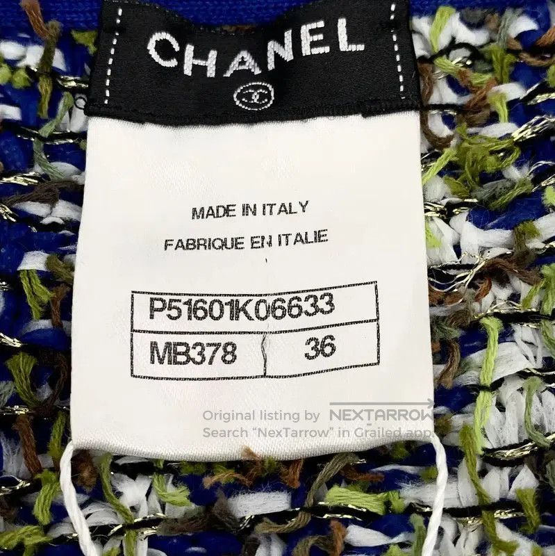 Chanel Chanel Blue Cotton Mini Skirt for Women . Size 22" - 6 Thumbnail
