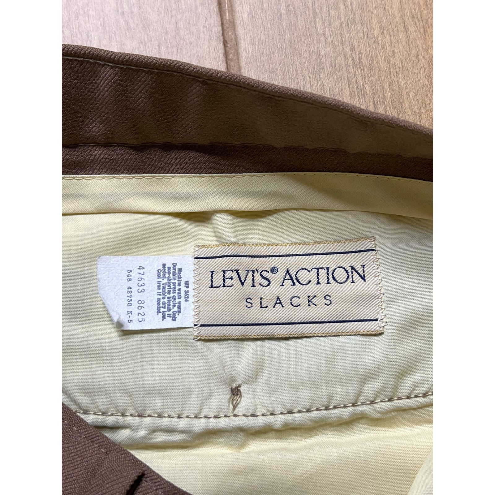 Levi's Vintage 80s Levi’s Action Slacks Brown Dress Pants Talon 34 Size US 34 / EU 50 - 3 Thumbnail