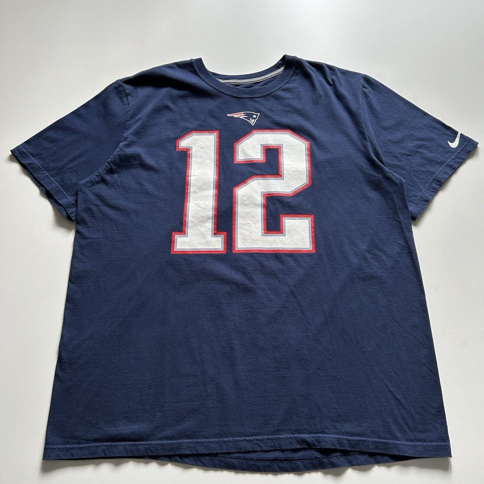 NFL × Nike × Vintage Nike New England Patriots NFL Tom Brady Graphic T Shirt XXL Size US XXL / EU 58 / 5 - 1 Thumbnail