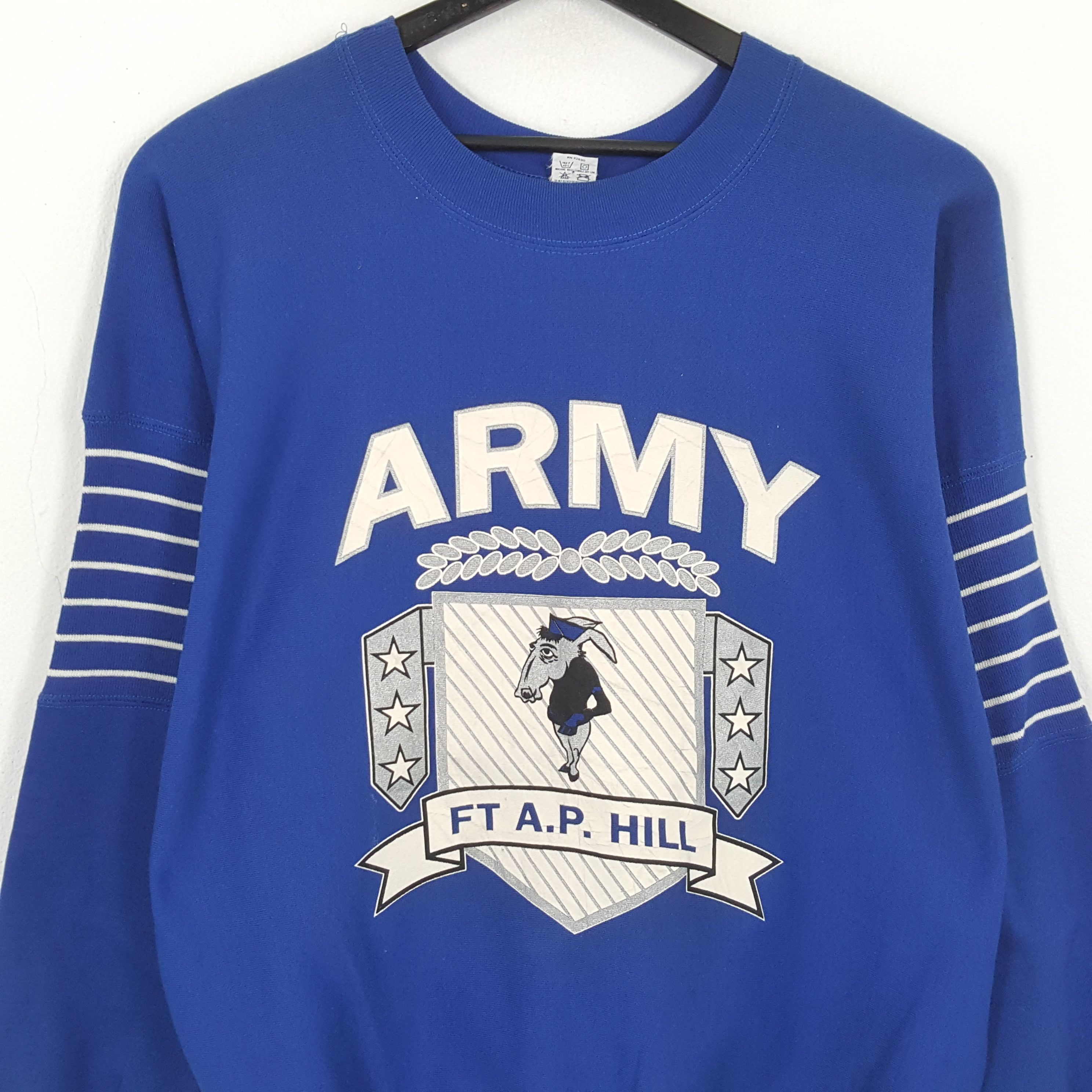Vintage ARMY FT A.P HILL Vintage Artex Sweatshirt Size US XXL / EU 58 / 5 - 2 Thumbnail
