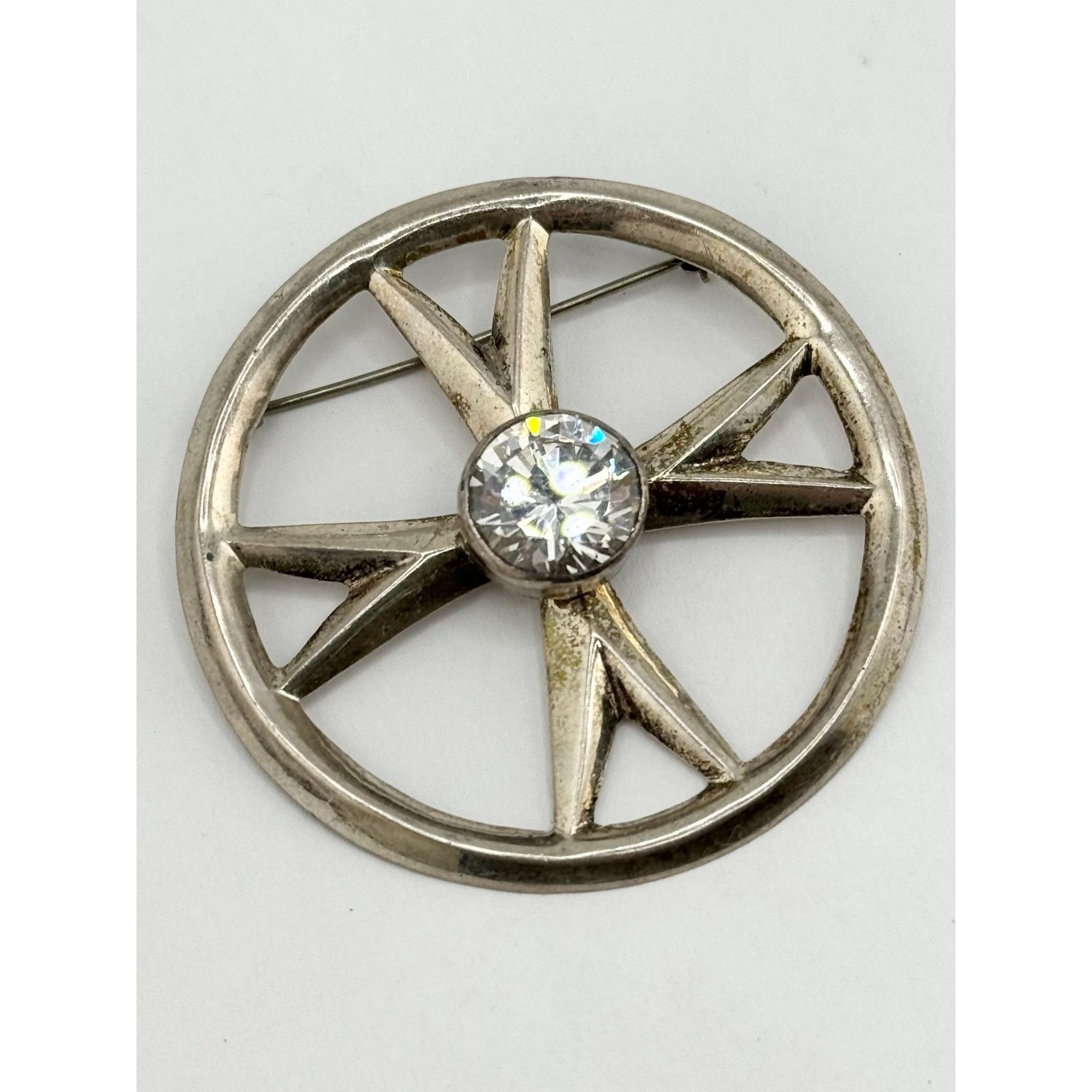 Vintage Vintage rhinestone Maltese cross brooch pin Size ONE SIZE - 3 Thumbnail