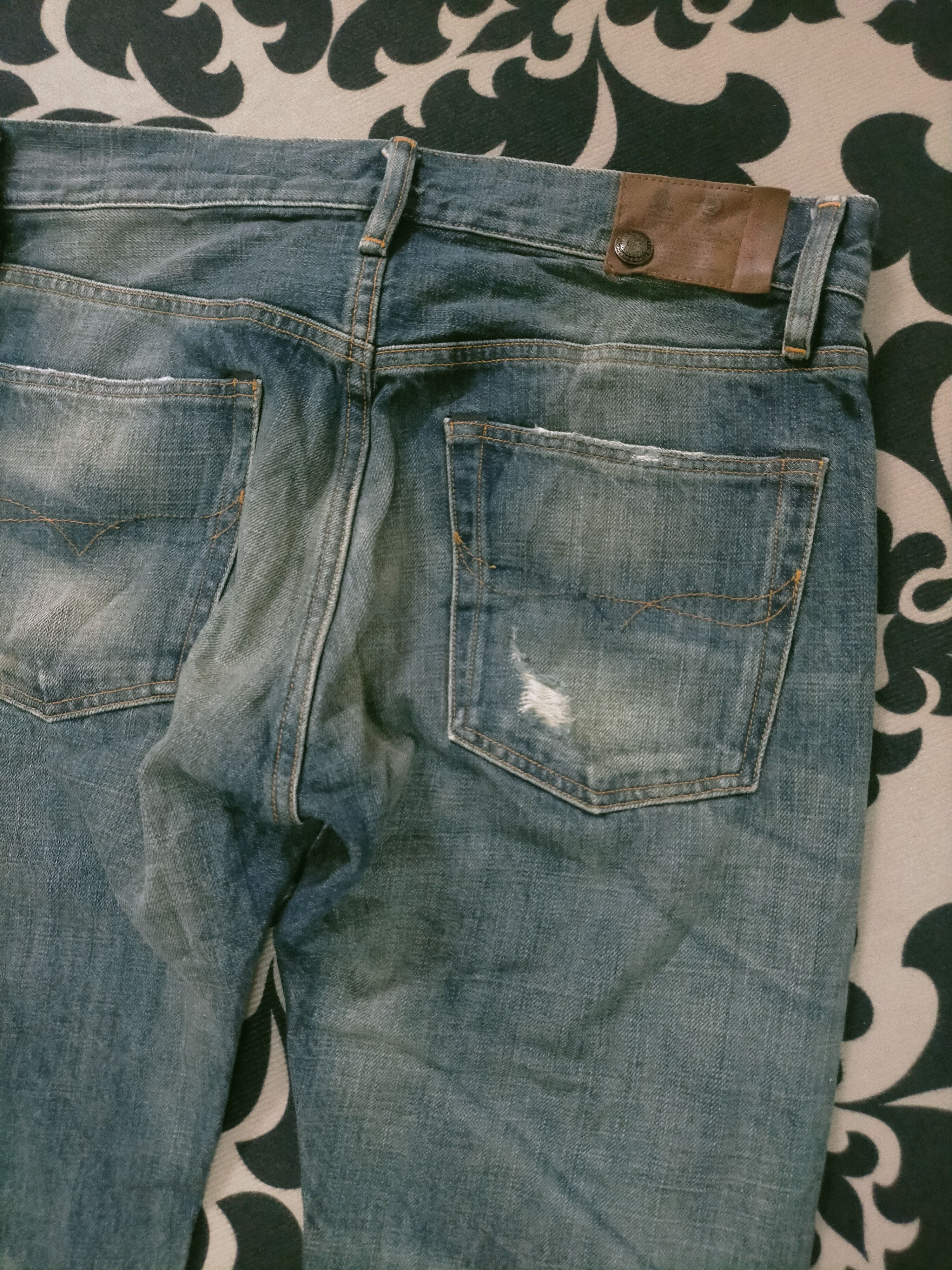 Polo Ralph Lauren × RRL Ralph Lauren × Ralph Lauren 🔥Ralph Lauren Distressed Splatter Jeans Size US 31 - 6 Thumbnail