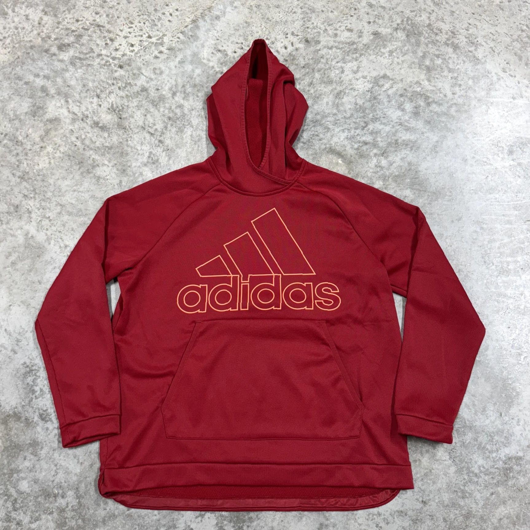 Adidas Adidas Hoodie Sweatshirt Womens XL Red Graphic Logo Pullover Training Sports Hooded Pockets Size XL / US 12-14 / IT 48-50 - 2 Thumbnail